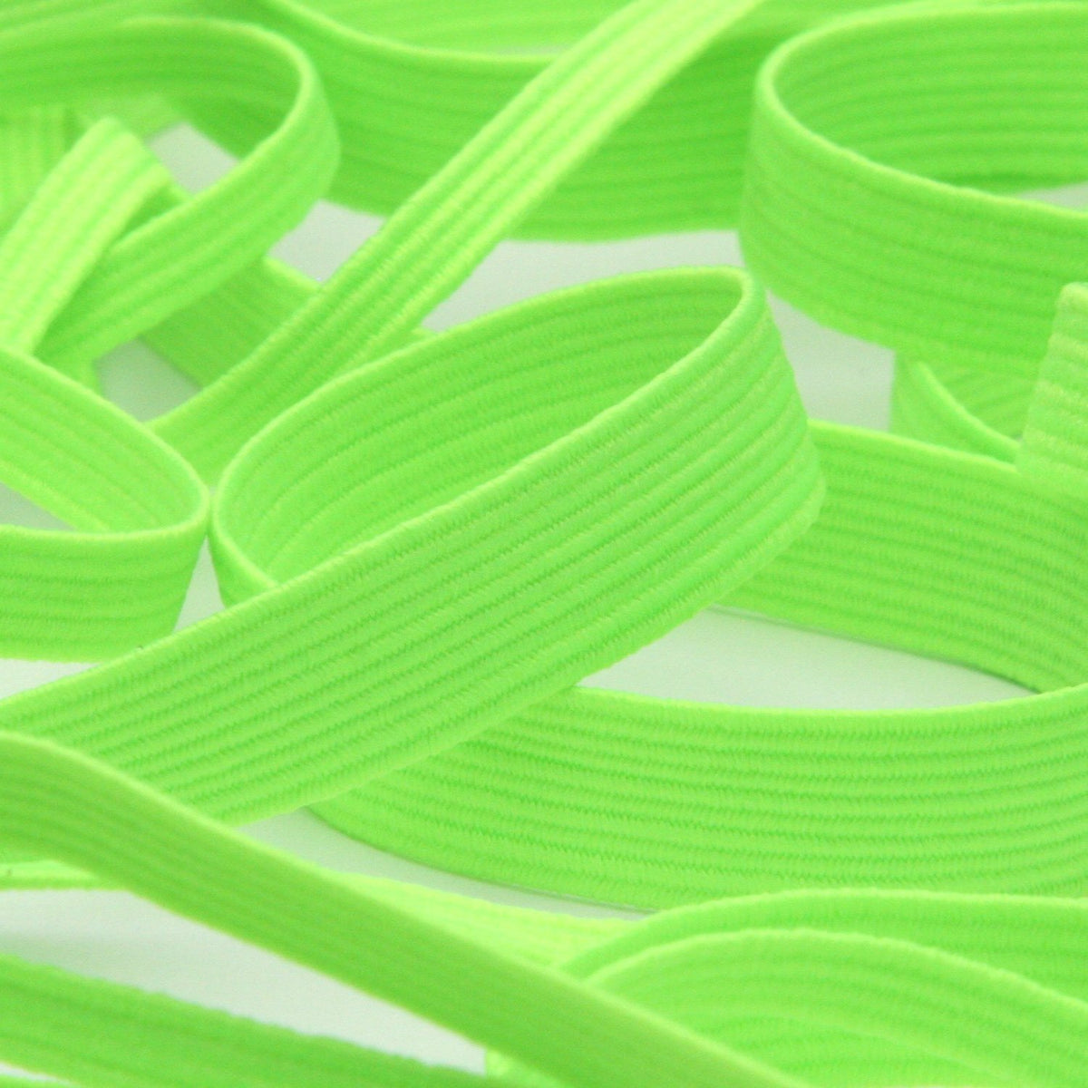 FUJIYAMA RIBBON [Wholesale] Elastic Cord approx.10mm 30 Meters Roll Fluorescence Green