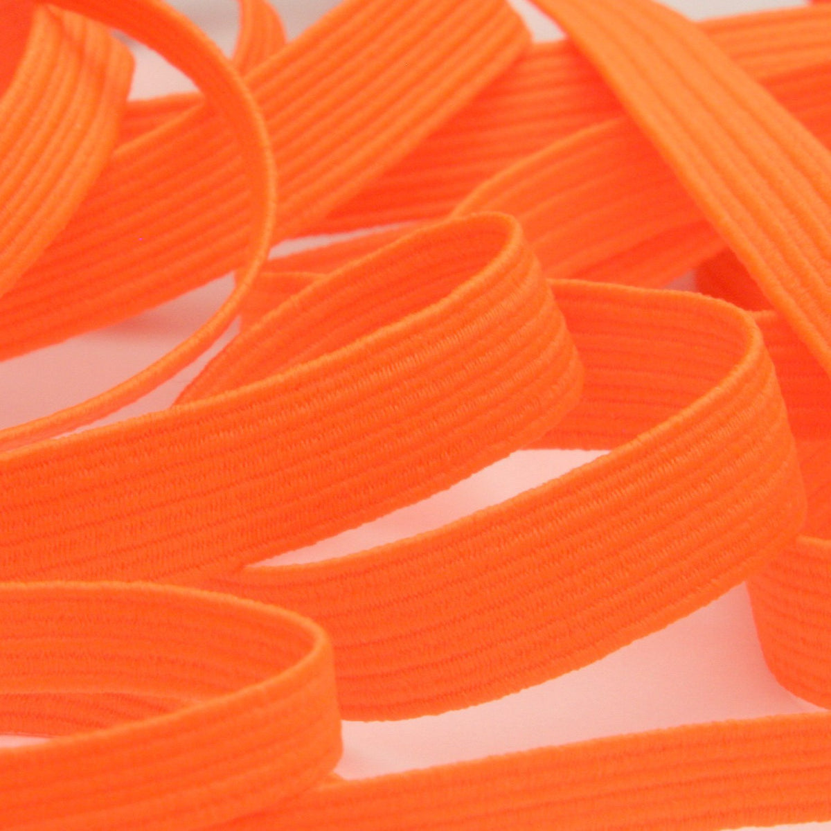 FUJIYAMA RIBBON [Wholesale] Elastic Cord approx.6mm 30 Meters Roll Fluorescence Orange