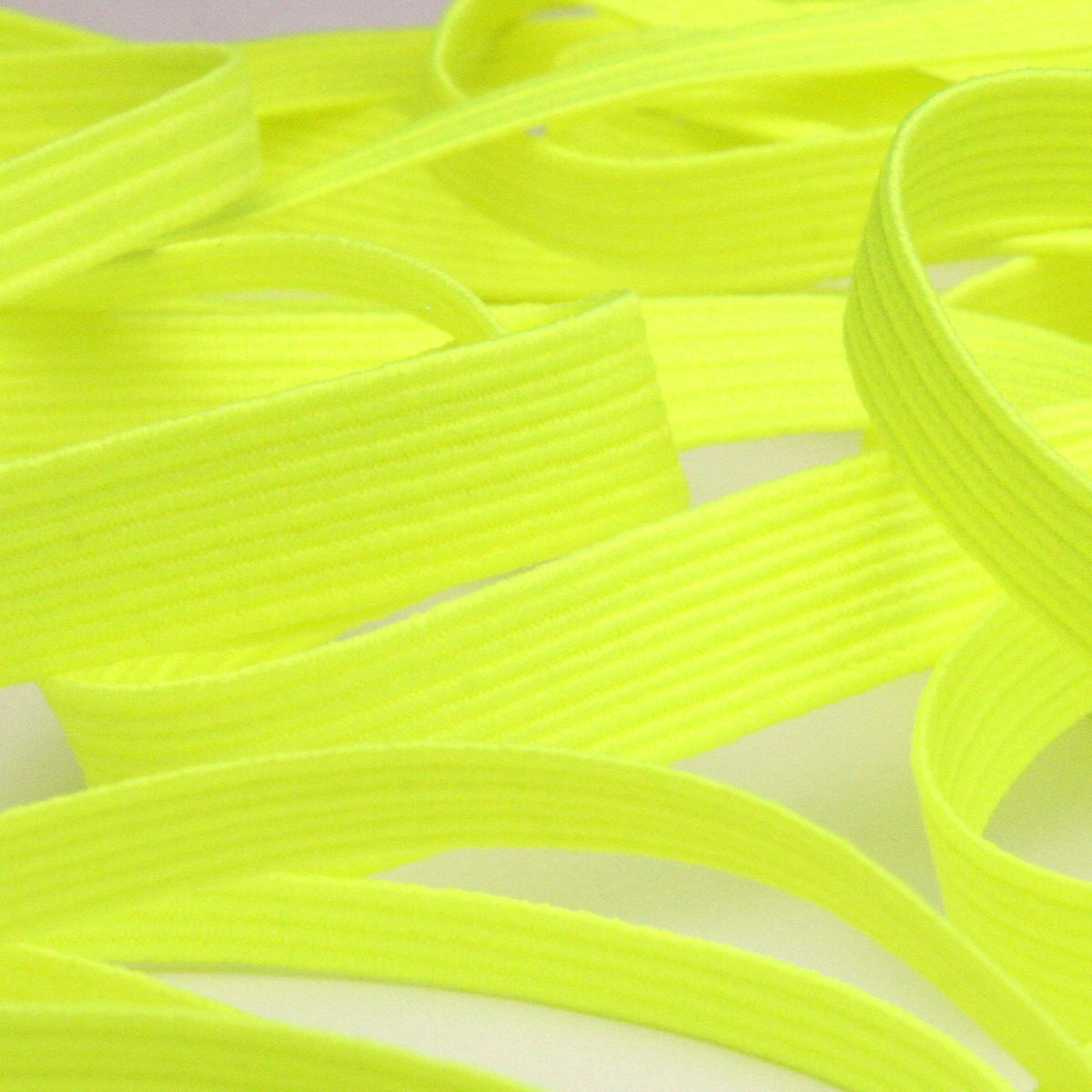 FUJIYAMA RIBBON [Wholesale] Elastic Cord approx.6mm 30 Meters Roll Fluorescence Yellow