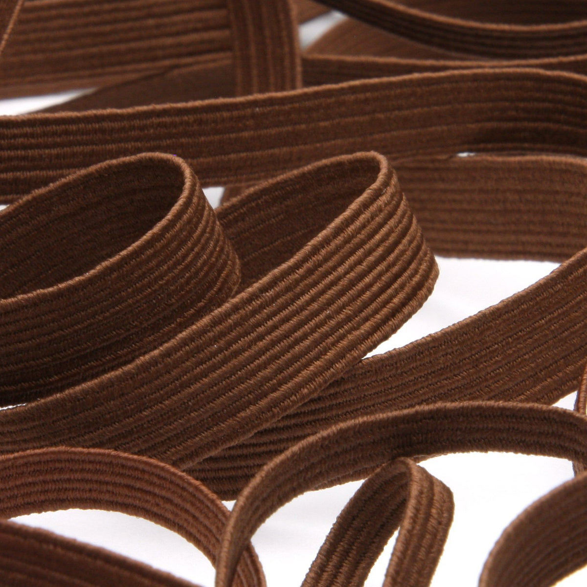 FUJIYAMA RIBBON [Wholesale] Elastic Cord approx.8mm 30 Meters Roll Dark Brown