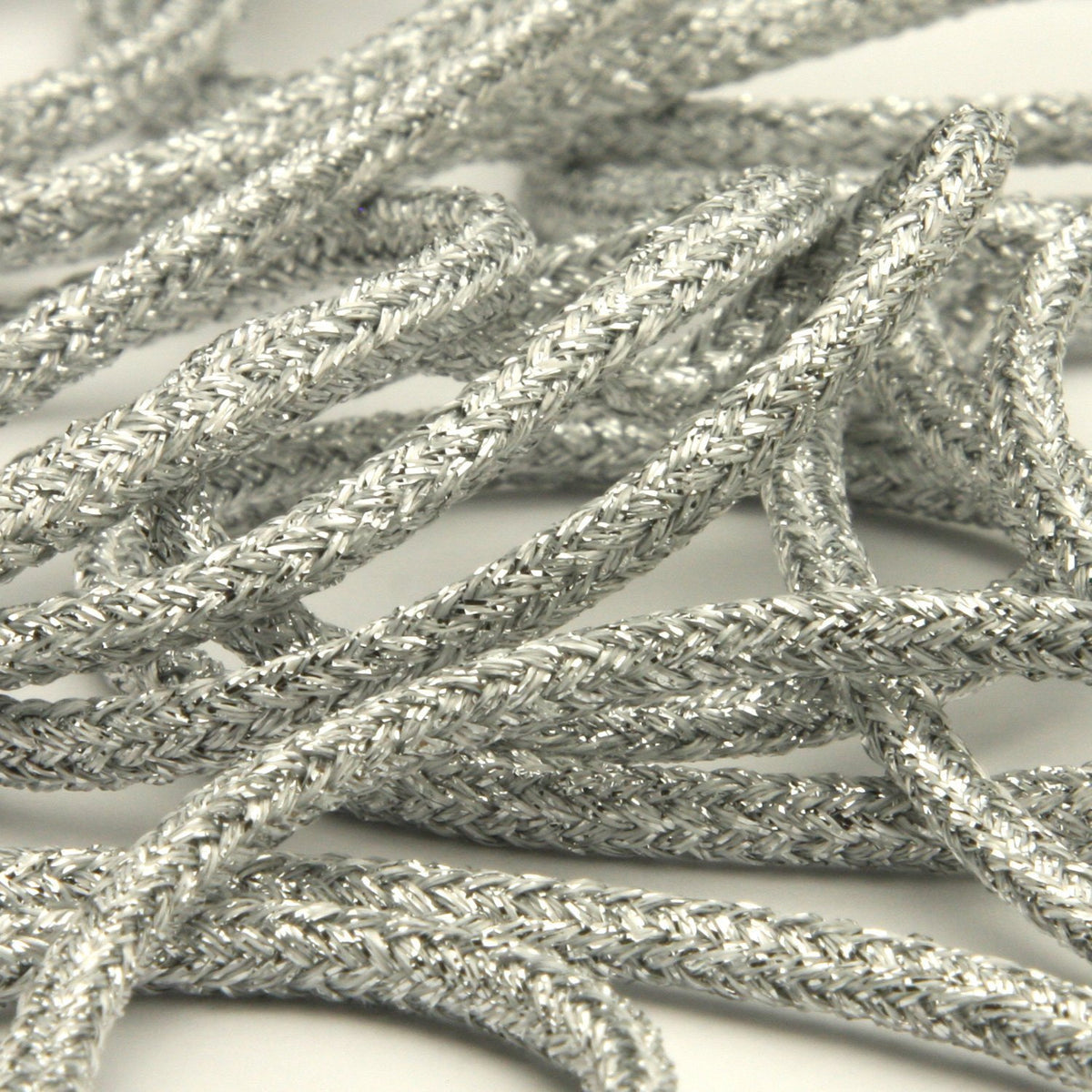 FUJIYAMA RIBBON [Wholesale] Metallic Spindle Cord approx.5mm 30 Meters Roll Silver