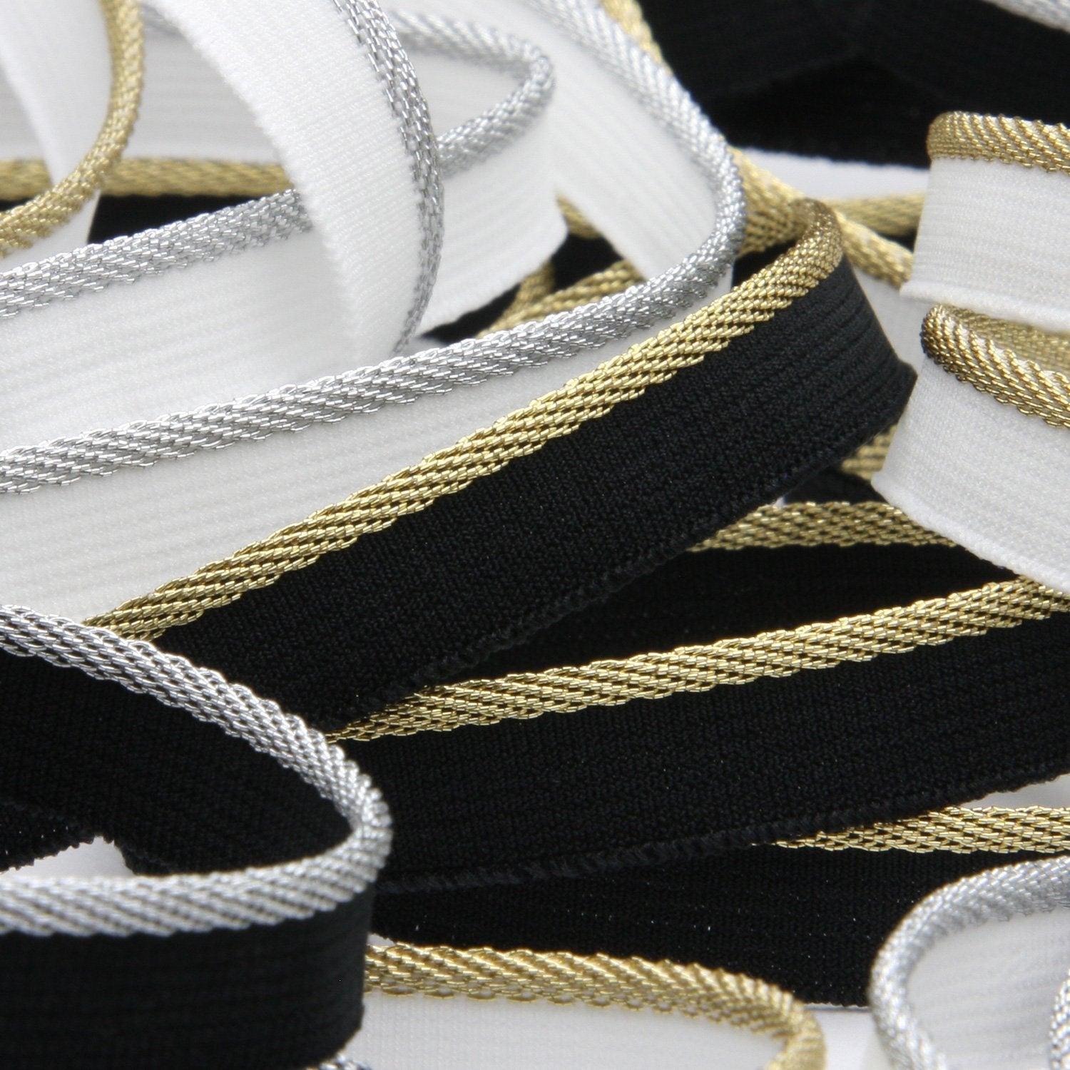 FUJIYAMA RIBBON [Wholesale] Metallic Stretch Piping approx.10mm 30 Meters Roll