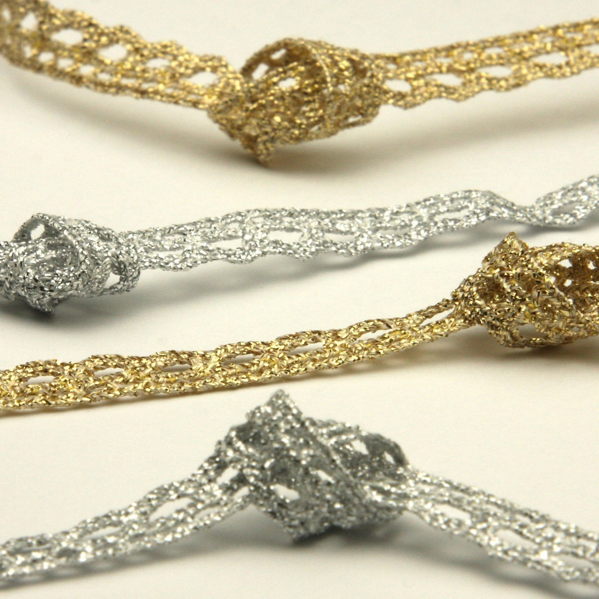 FUJIYAMA RIBBON [Wholesale] Metallic Torchon Lace approx.8mm 30 Meters Roll