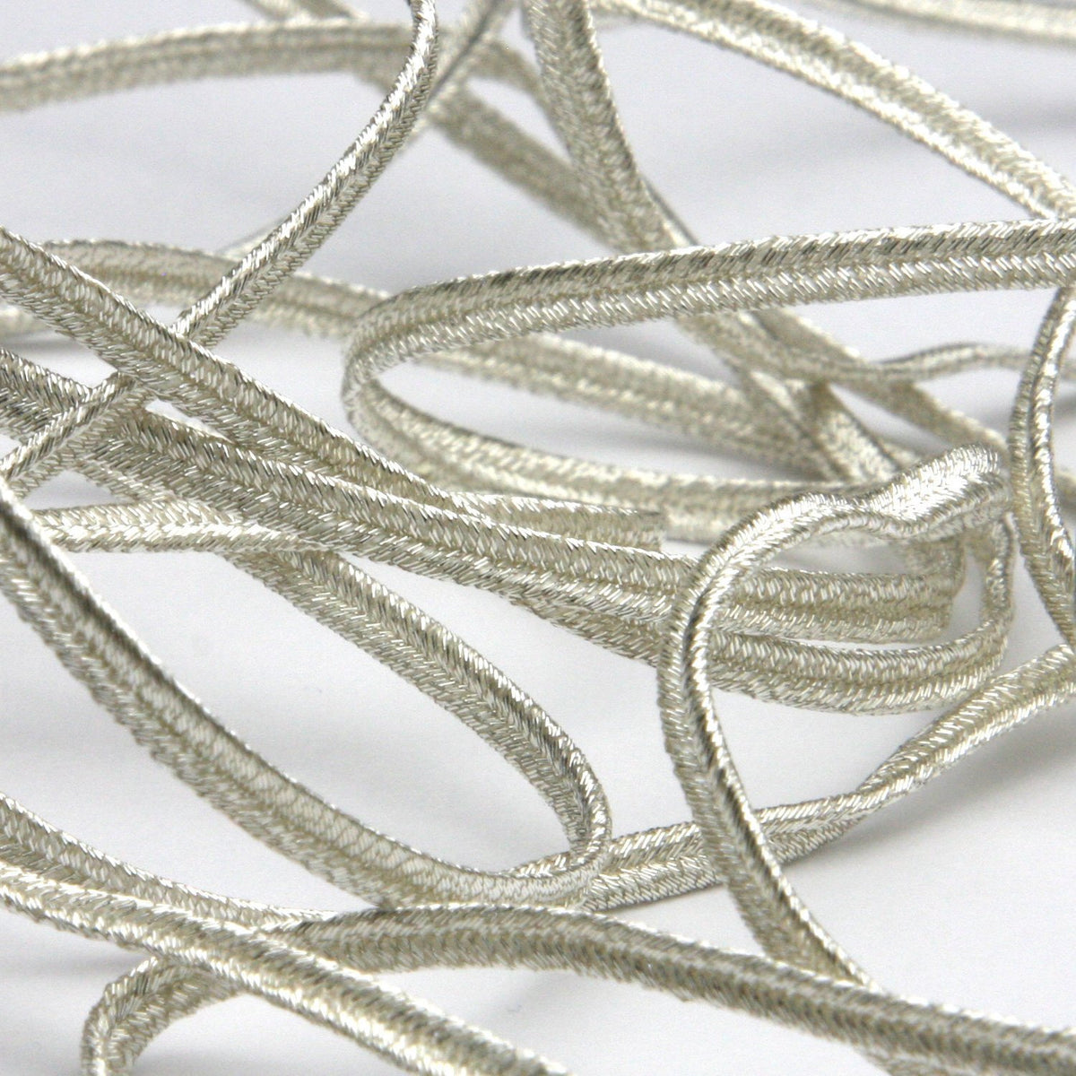 FUJIYAMA RIBBON [Wholesale] Metallic Trimming Braid approx.3mm 30 Meters Roll Silver