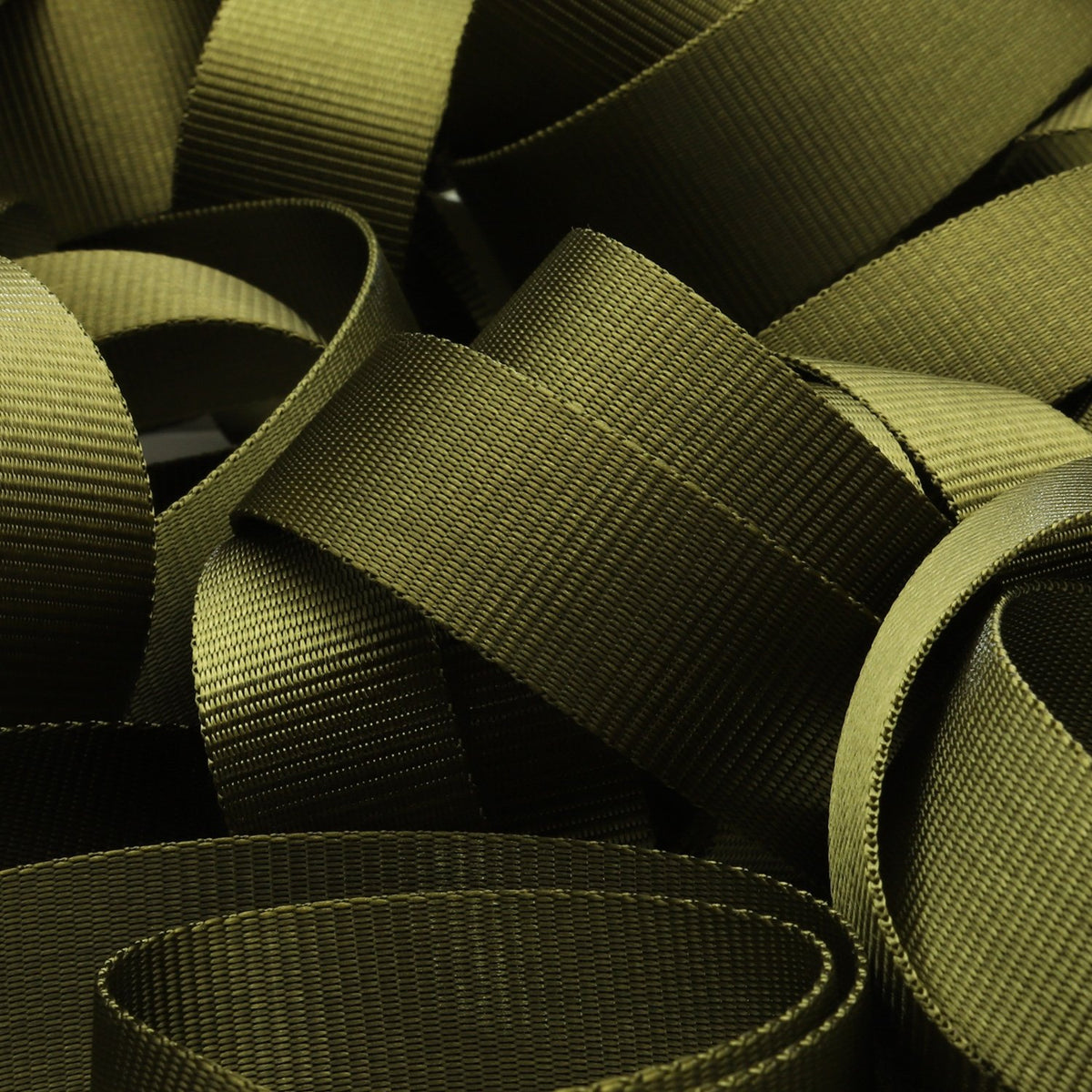 FUJIYAMA RIBBON [Wholesale] Nylon Belt 30mm 50 Meters Roll Olive Drab