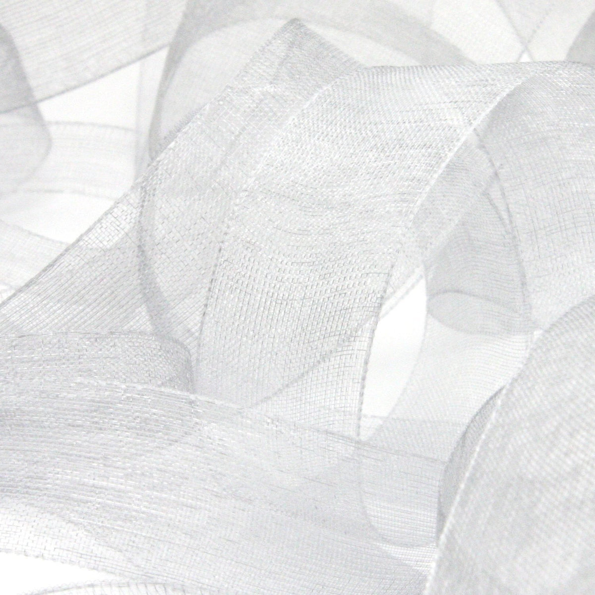 FUJIYAMA RIBBON [Wholesale] Organdy Ribbon 18mm 30 Meters Roll Light Gray