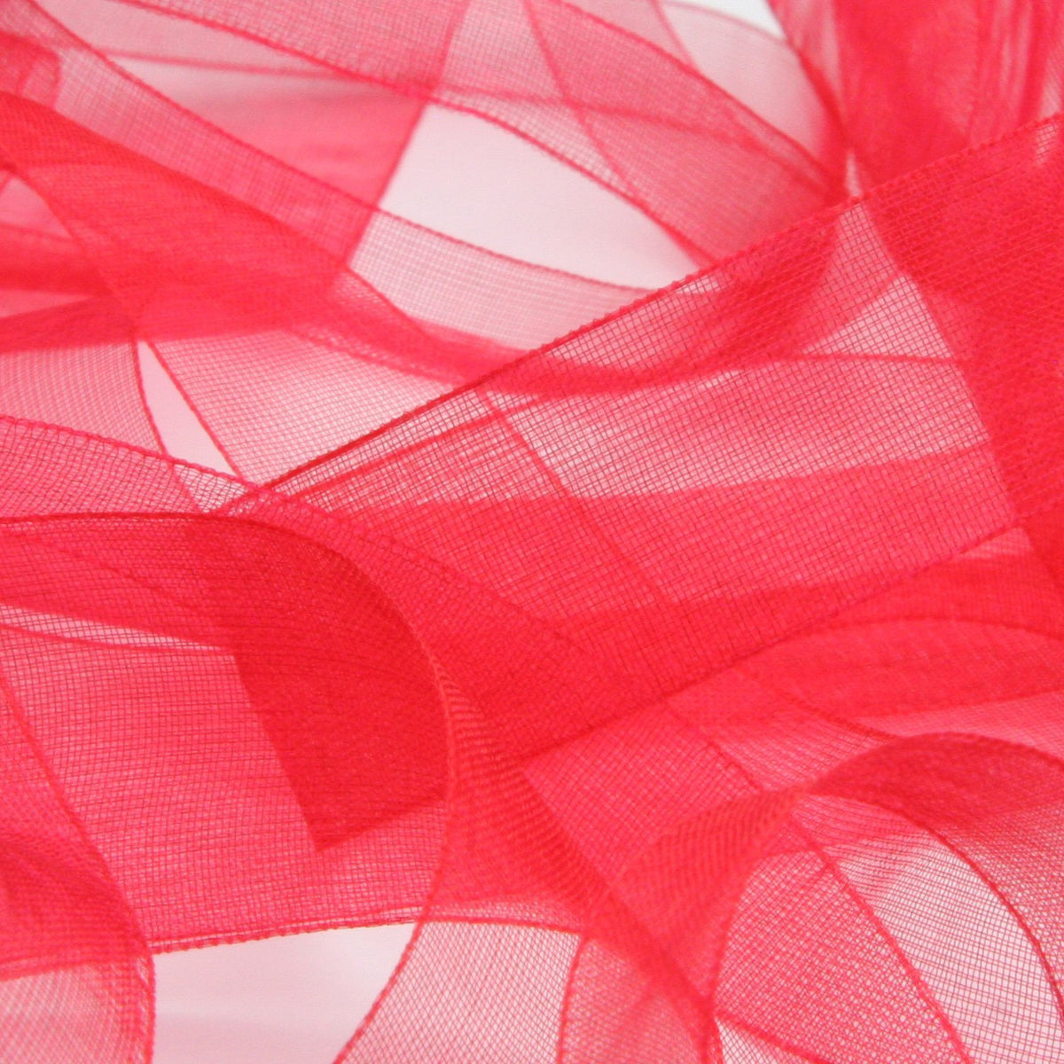 FUJIYAMA RIBBON [Wholesale] Organdy Ribbon 18mm 30 Meters Roll Red
