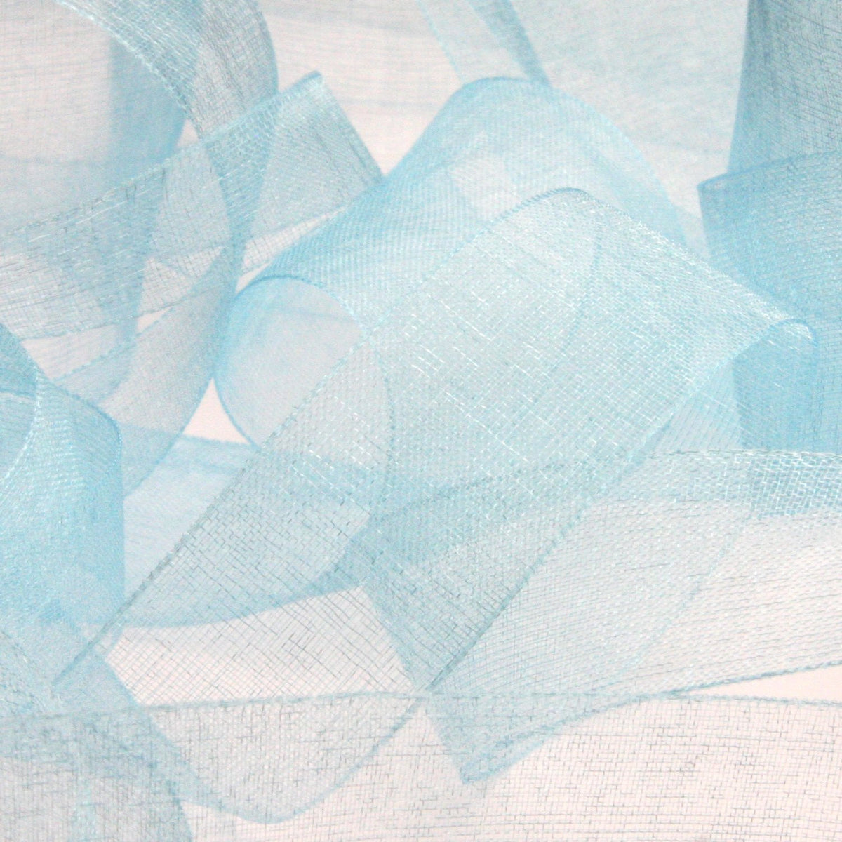 FUJIYAMA RIBBON [Wholesale] Organdy Ribbon 36mm 30 Meters Roll Sky Blue