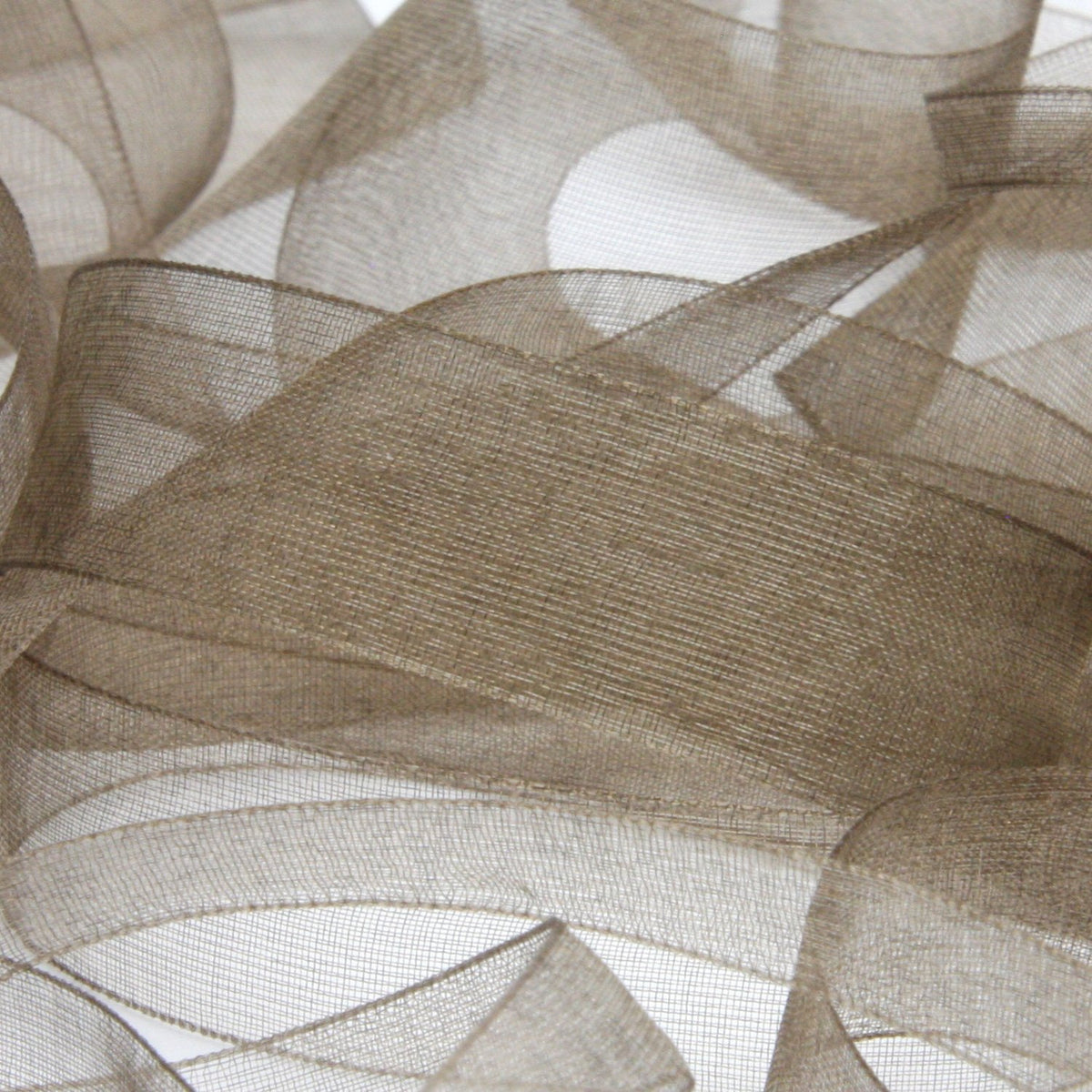 FUJIYAMA RIBBON [Wholesale] Organdy Ribbon 6mm 30 Meters Roll Sepia Brown