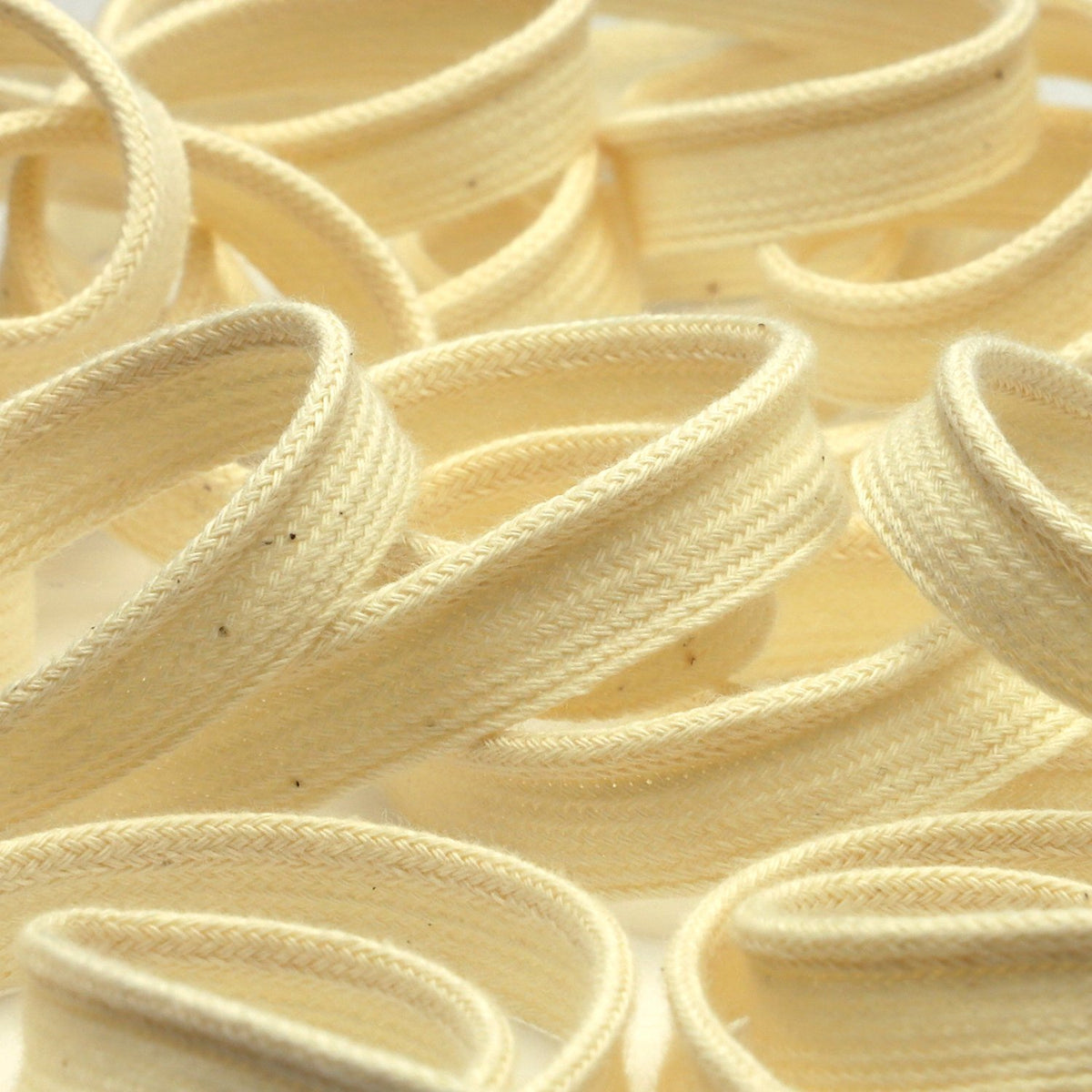 FUJIYAMA RIBBON [Wholesale] Organic Cotton Piping approx.10mm 30 Meters Roll Natural White