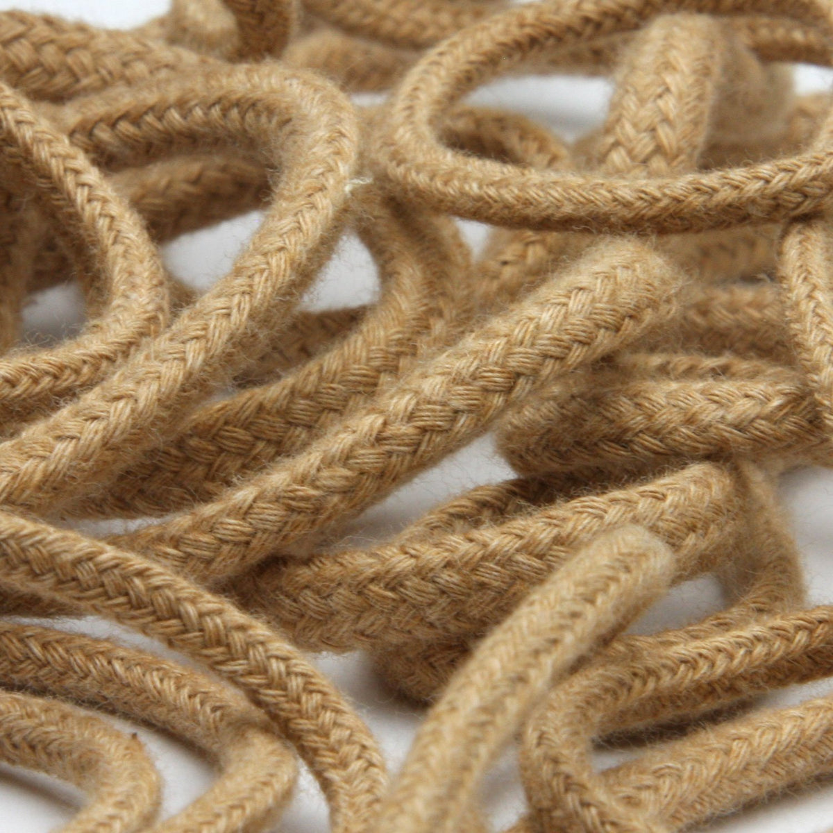 FUJIYAMA RIBBON [Wholesale] Organic Cotton Spindle Cord approx.5mm 50 Meters Roll Natural Brown