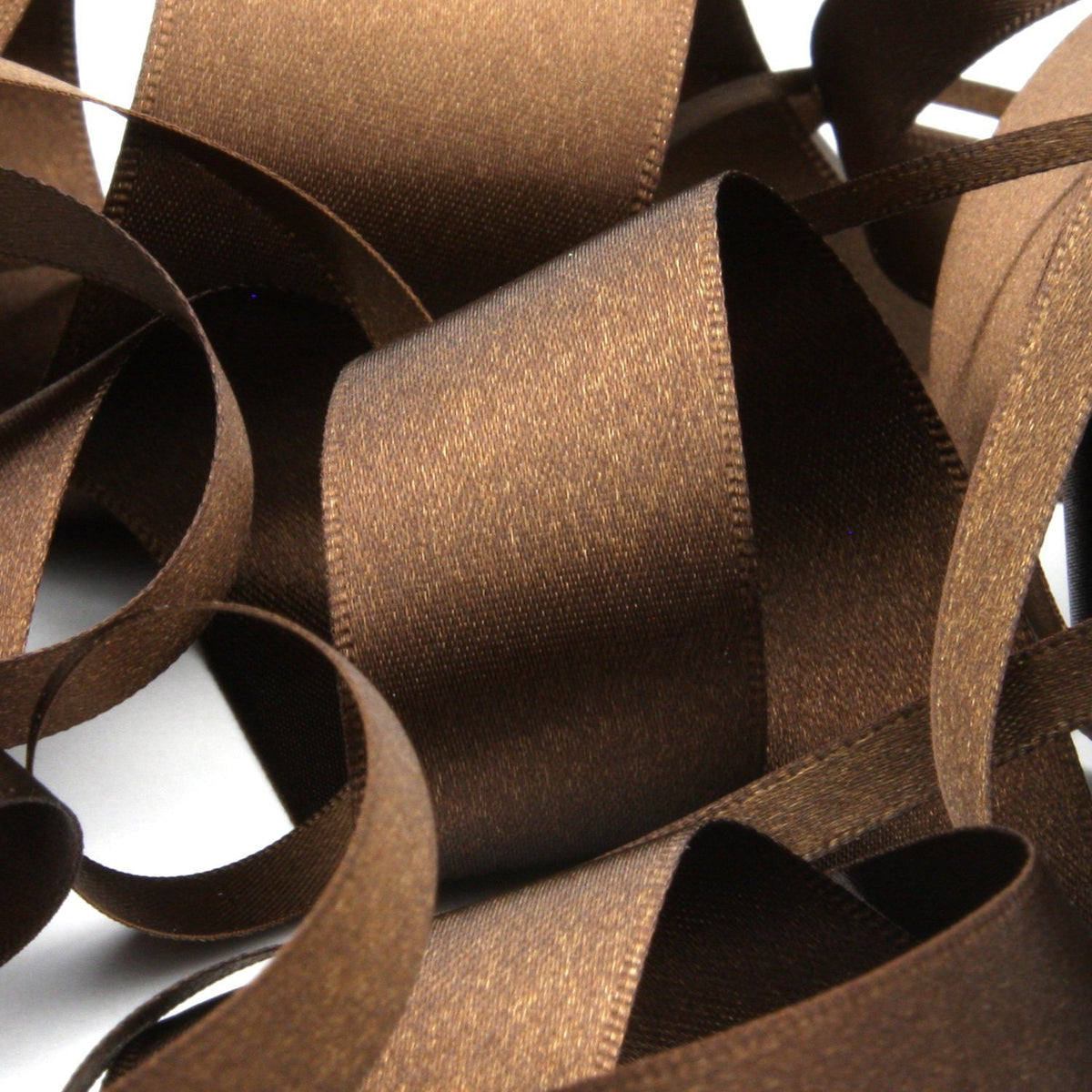 FUJIYAMA RIBBON [Wholesale] Polyester Double-Face Satin Ribbon 15mm 30 Meters Roll Dark Brown