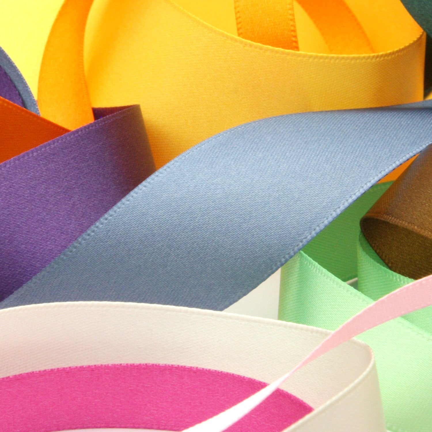 FUJIYAMA RIBBON [Wholesale] Polyester Double-Face Satin Ribbon 25mm 30 Meters Roll