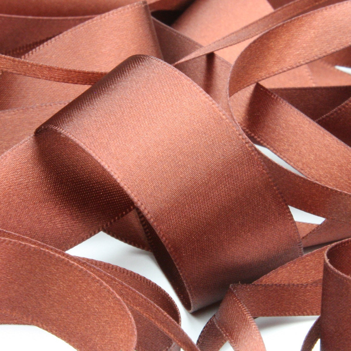 FUJIYAMA RIBBON [Wholesale] Polyester Double-Face Satin Ribbon 25mm 30 Meters Roll Mahogany