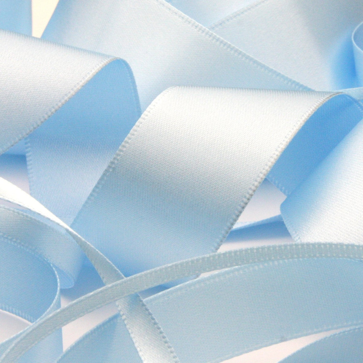 FUJIYAMA RIBBON [Wholesale] Polyester Double-Face Satin Ribbon 36mm 30 Meters Roll Light Blue