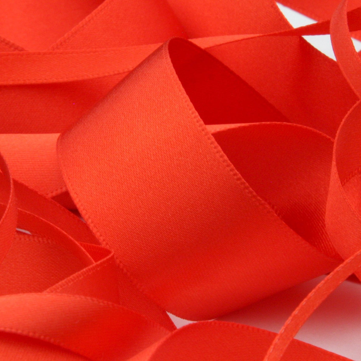 FUJIYAMA RIBBON [Wholesale] Polyester Double-Face Satin Ribbon 6mm 30 Meters Roll Vermilion