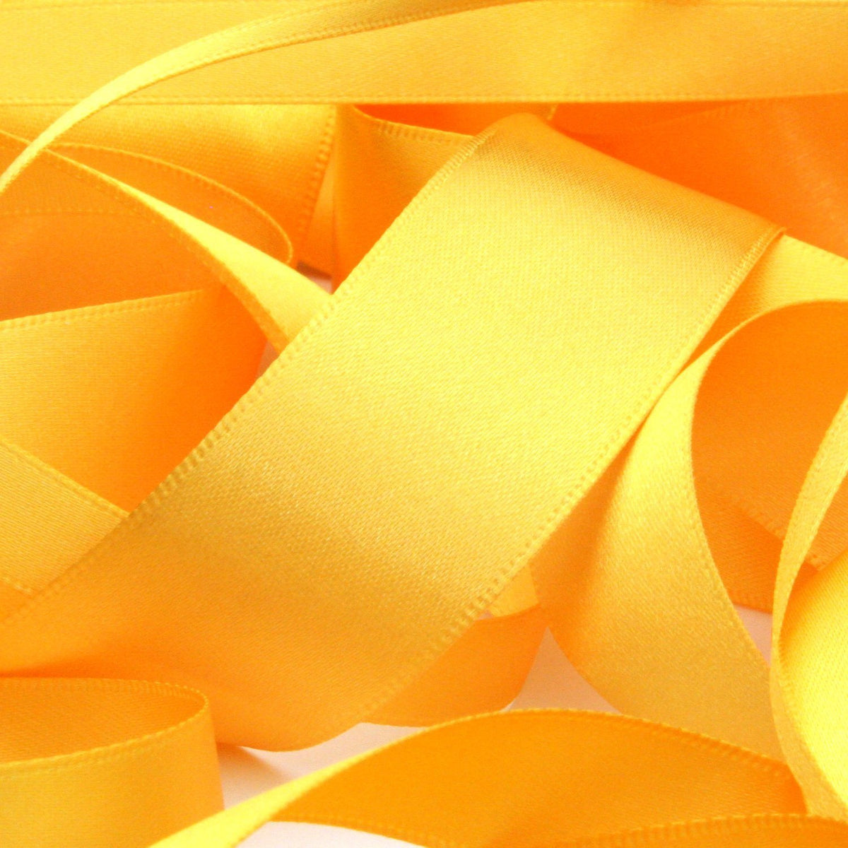 FUJIYAMA RIBBON [Wholesale] Polyester Double-Face Satin Ribbon 6mm 30 Meters Roll Yellow
