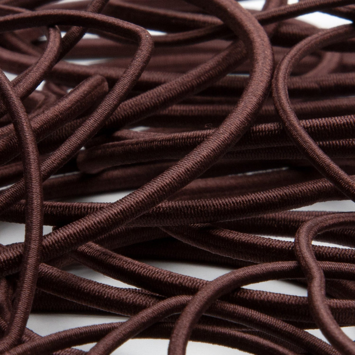 FUJIYAMA RIBBON [Wholesale] Polyester Elastic Cord 2mm 50 Meters Roll Dark Brown