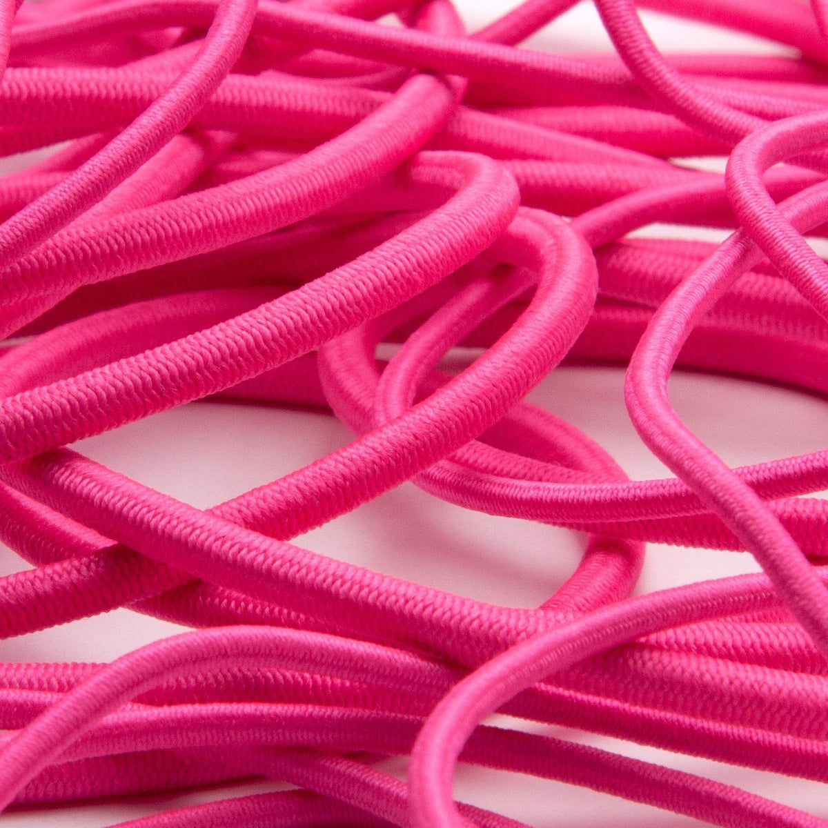 FUJIYAMA RIBBON [Wholesale] Polyester Elastic Cord 2mm 50 Meters Roll Fluorescence Pink