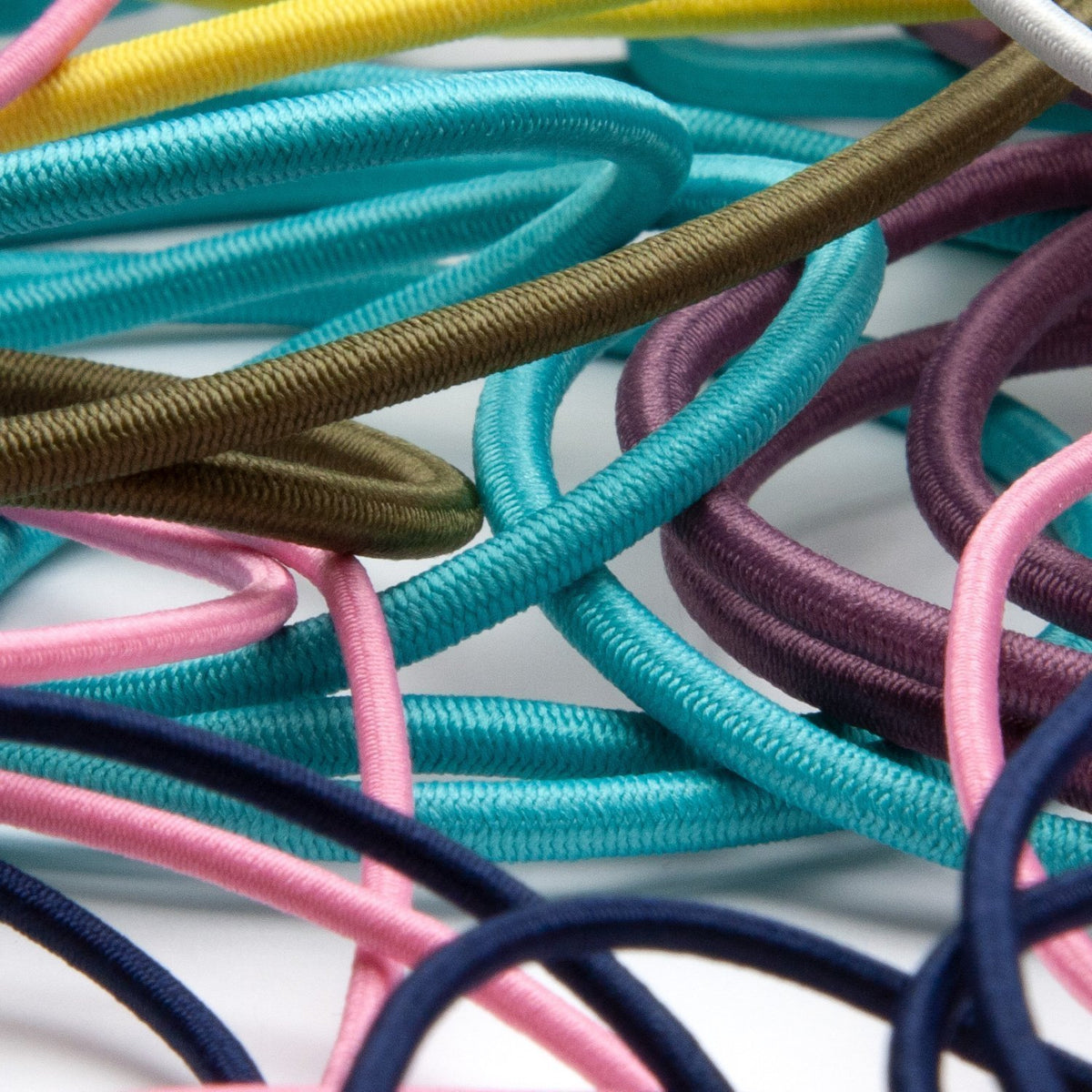 FUJIYAMA RIBBON [Wholesale] Polyester Elastic Cord 3mm 50 Meters Roll White