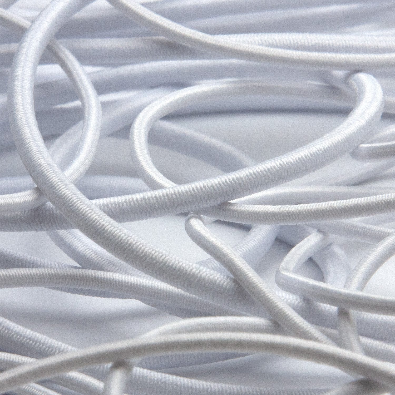 Korbond White Elastic 6mm x 3m-110370, Polyester blend : .co