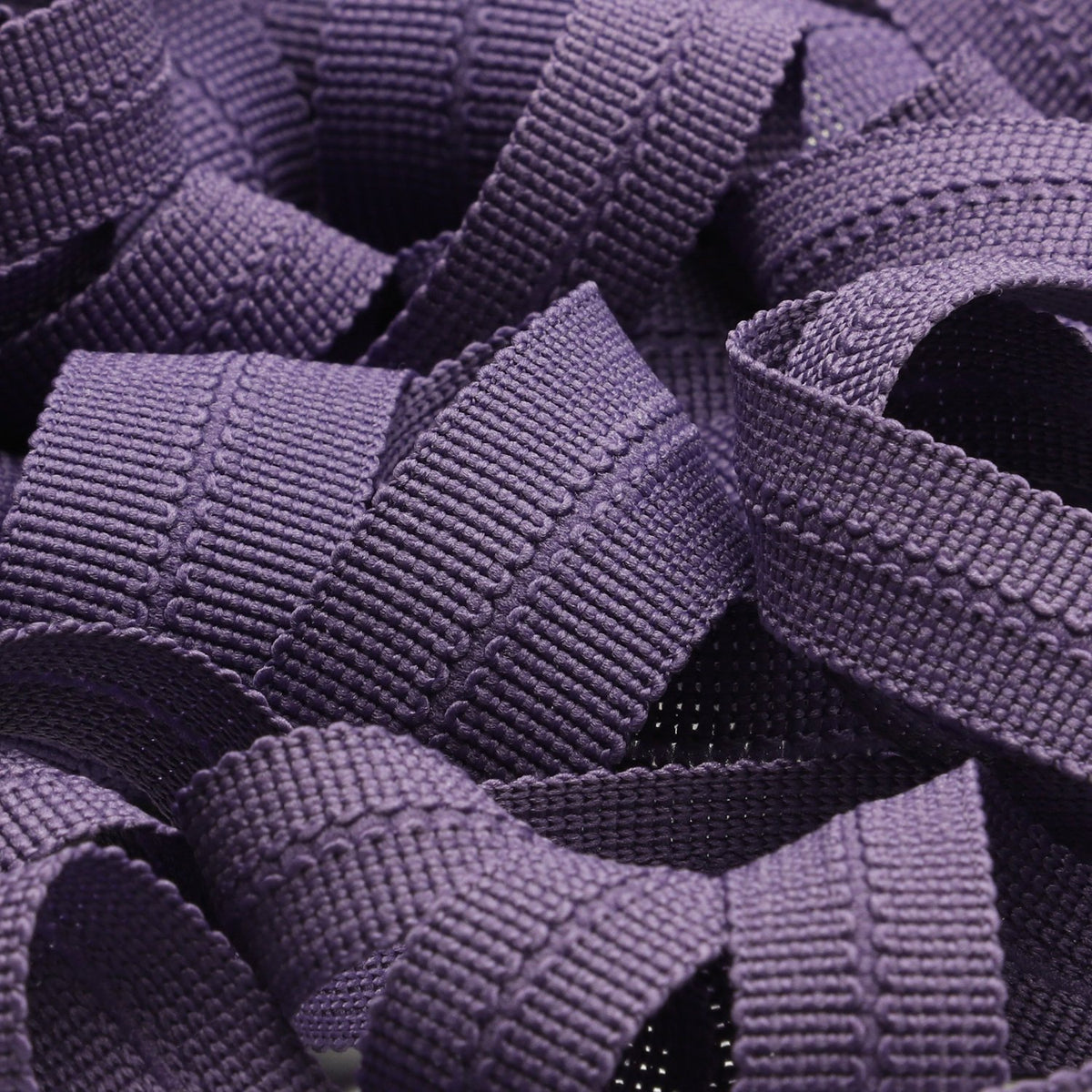 FUJIYAMA RIBBON [Wholesale] Polyester Knit Binder Tape 10x10mm 30 Meters Roll Blue Violet