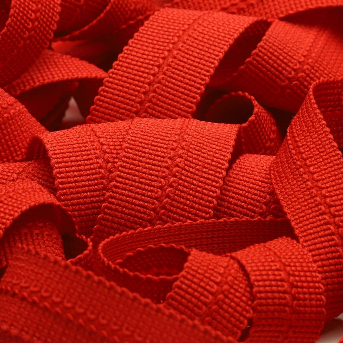 FUJIYAMA RIBBON [Wholesale] Polyester Knit Binder Tape 10x10mm 30 Meters Roll Red