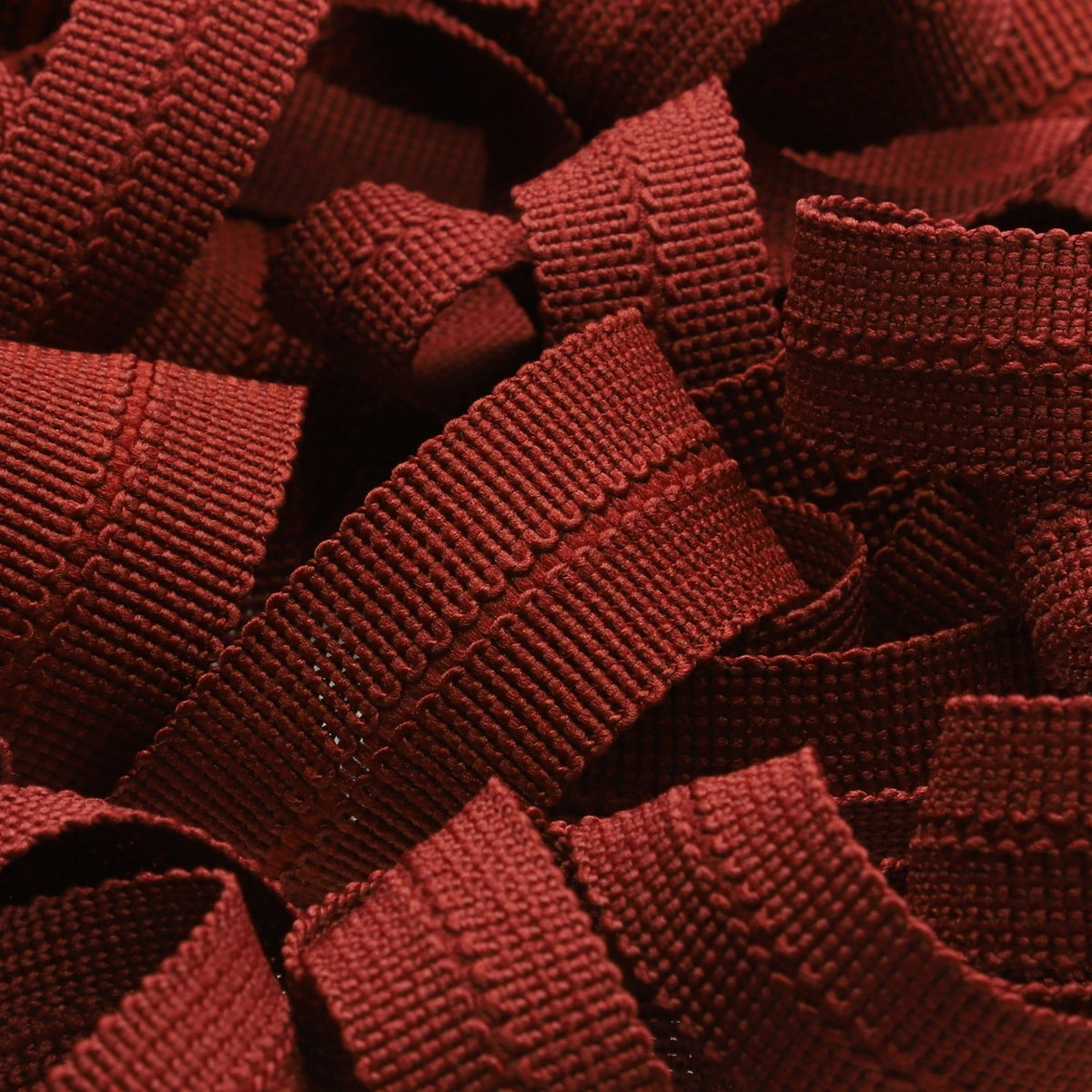 FUJIYAMA RIBBON [Wholesale] Polyester Knit Binder Tape 10x10mm 30 Meters Roll Wine Red