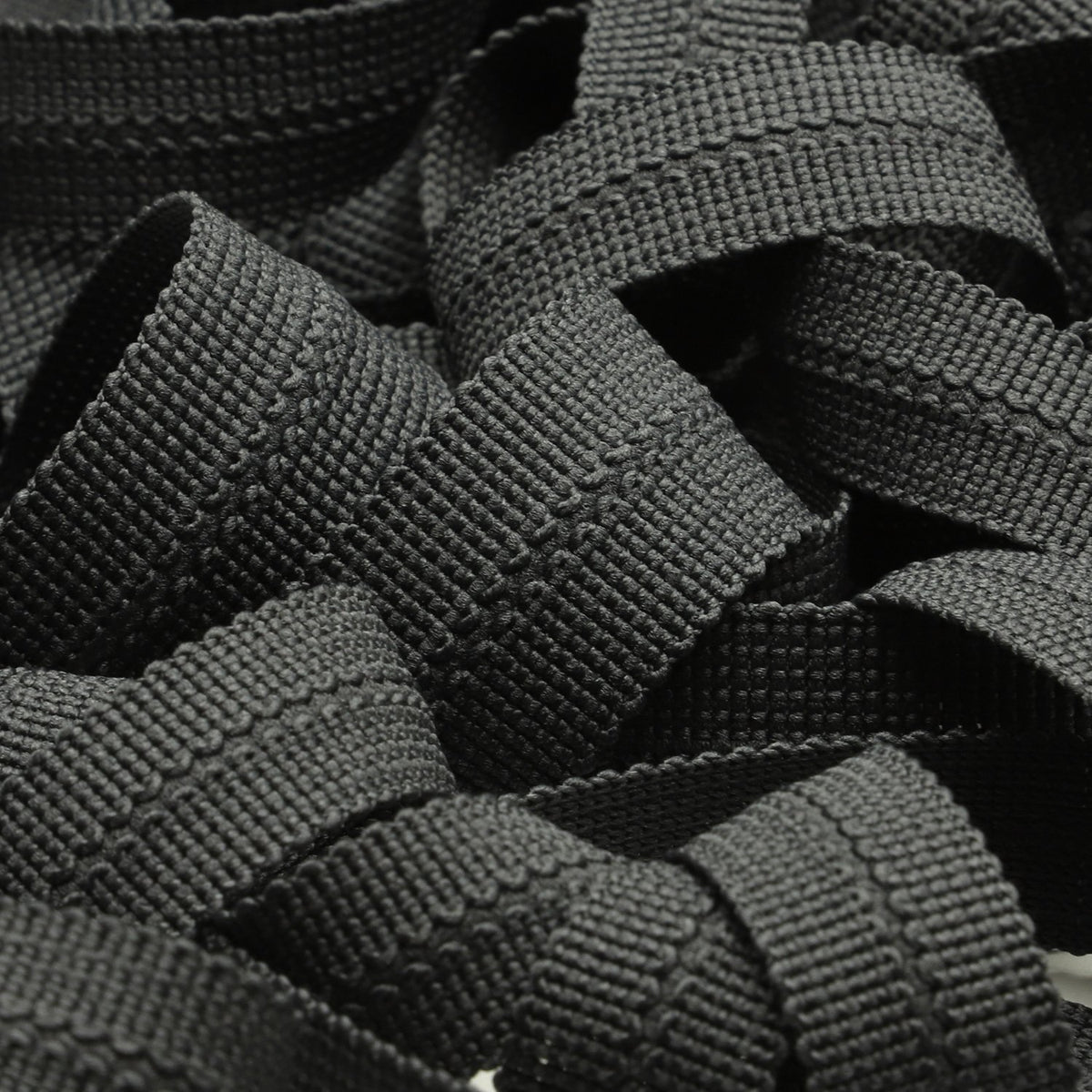 FUJIYAMA RIBBON [Wholesale] Polyester Knit Binder Tape 7x7mm 30 Meters Roll Charcoal Gray