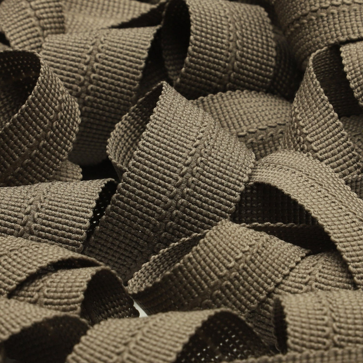 FUJIYAMA RIBBON [Wholesale] Polyester Knit Binder Tape 7x7mm 30 Meters Roll Otter Gray