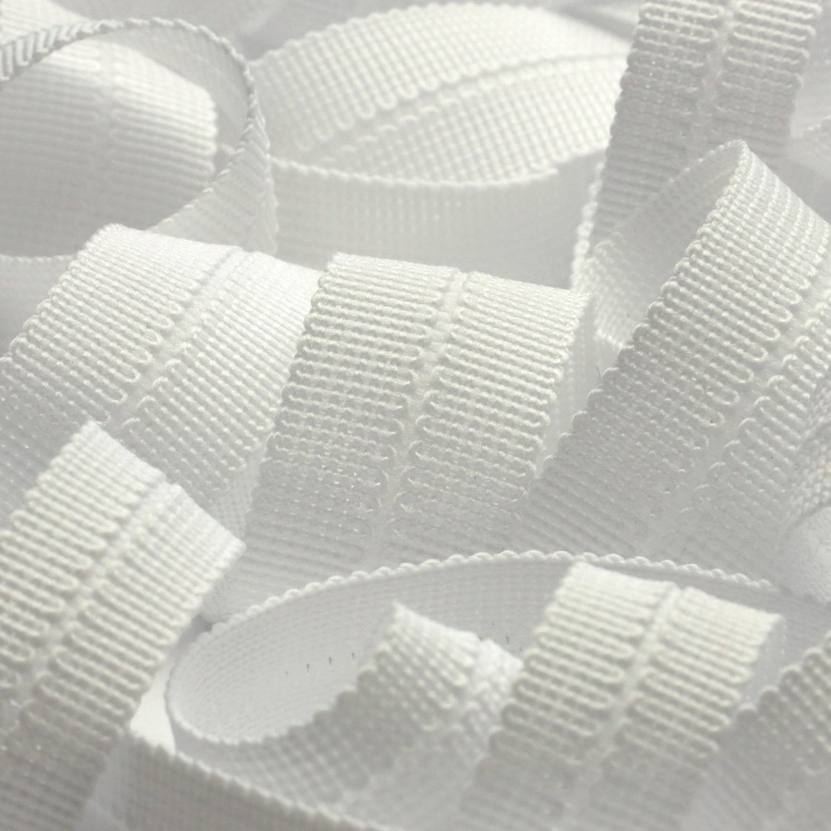 FUJIYAMA RIBBON [Wholesale] Polyester Knit Binder Tape 7x7mm 30 Meters Roll White