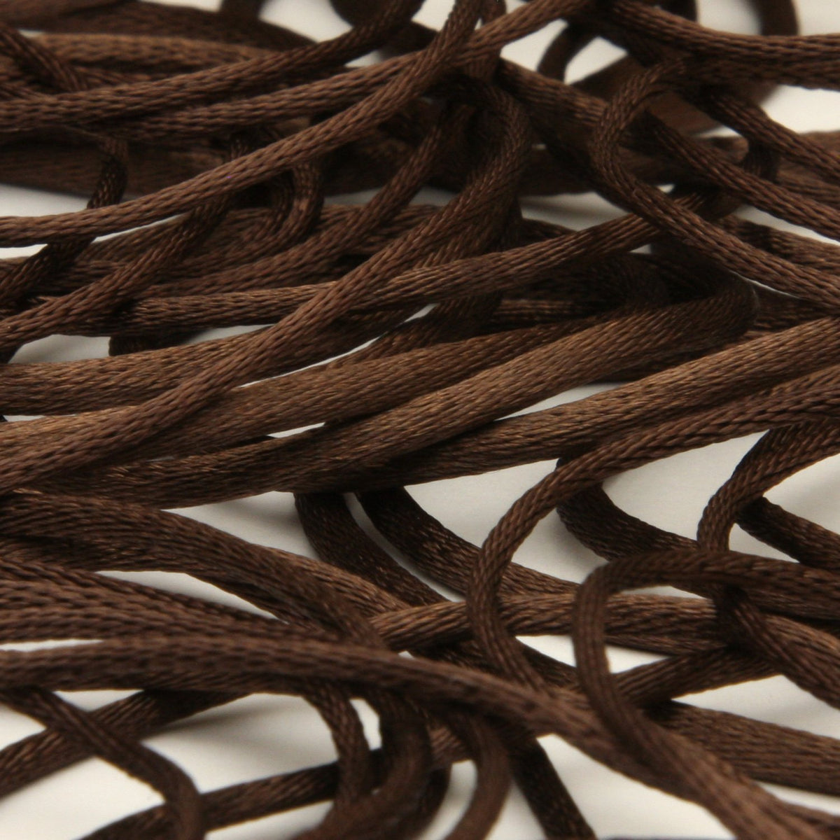 FUJIYAMA RIBBON [Wholesale] Polyester Satin Cord approx.2mm 50 Meters Roll Dark Brown