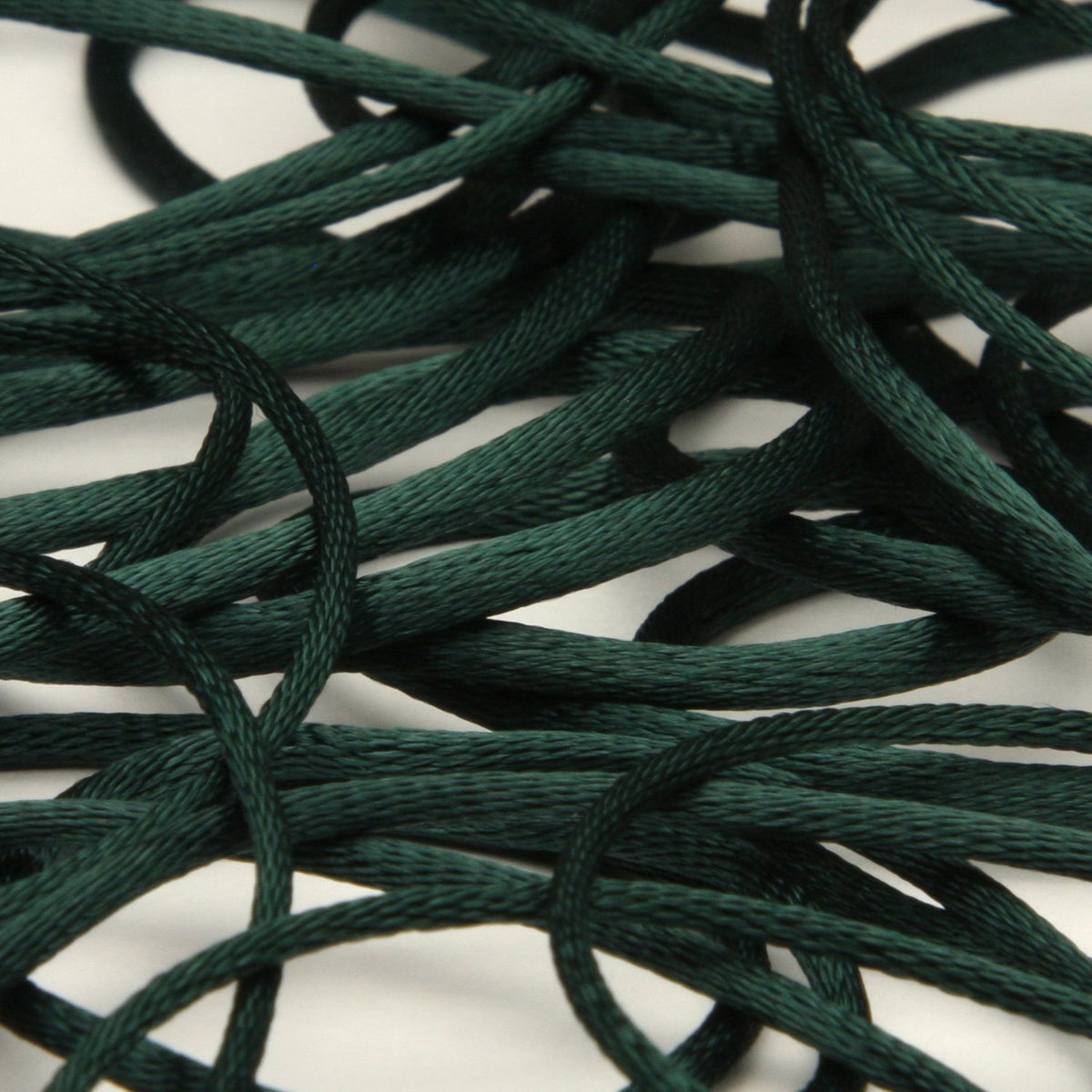 FUJIYAMA RIBBON [Wholesale] Polyester Satin Cord approx.2mm 50 Meters Roll Dark Green