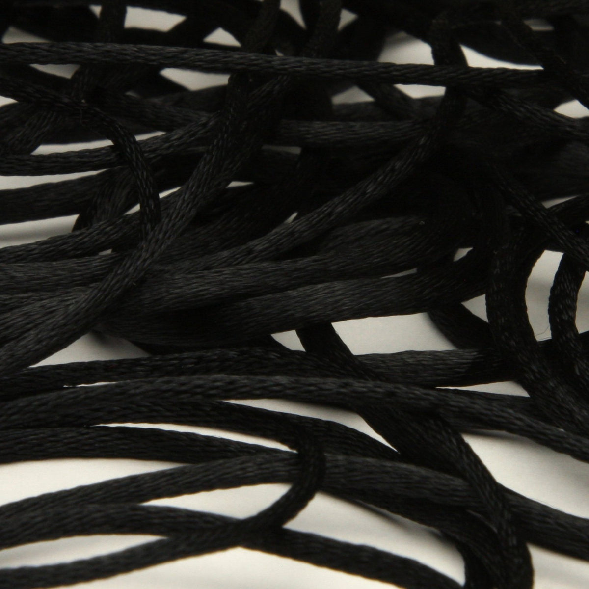 FUJIYAMA RIBBON [Wholesale] Polyester Satin Cord approx.3mm 50 Meters Roll Black