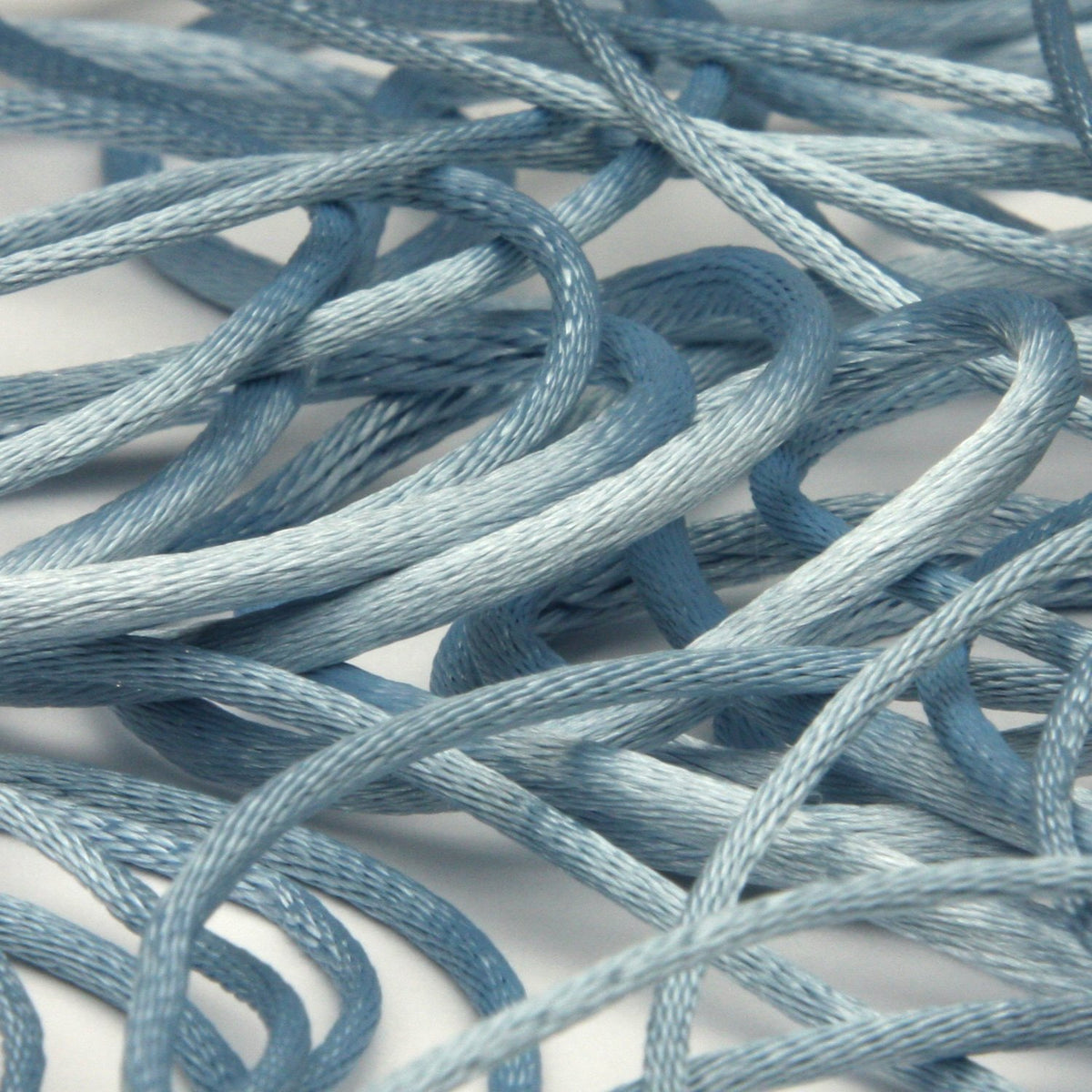 FUJIYAMA RIBBON [Wholesale] Polyester Satin Cord approx.3mm 50 Meters Roll Light Blue