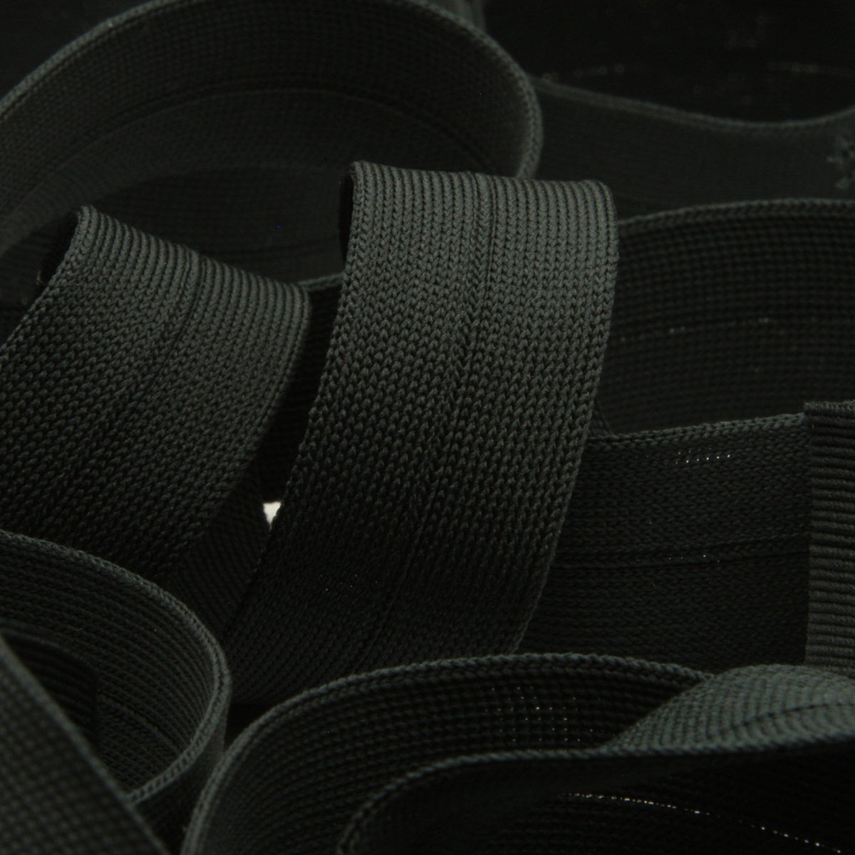 FUJIYAMA RIBBON [Wholesale] Polyester Thin Knit Binder Tape 9x9mm 30 Meters Roll Black