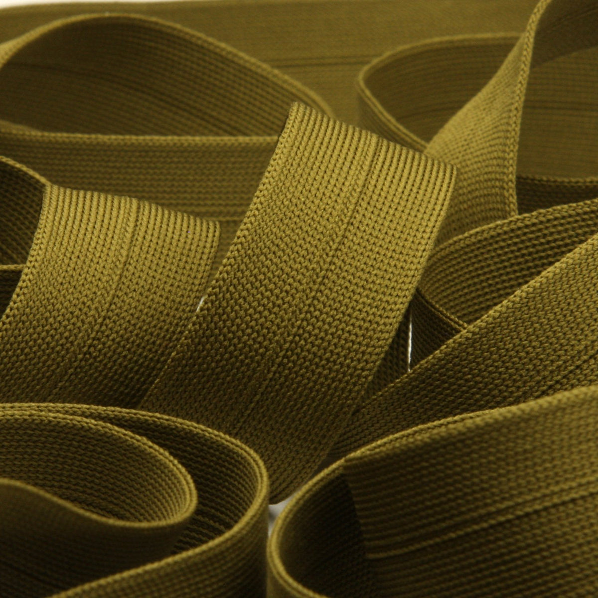 FUJIYAMA RIBBON [Wholesale] Polyester Thin Knit Binder Tape 9x9mm 30 Meters Roll Olive Drab