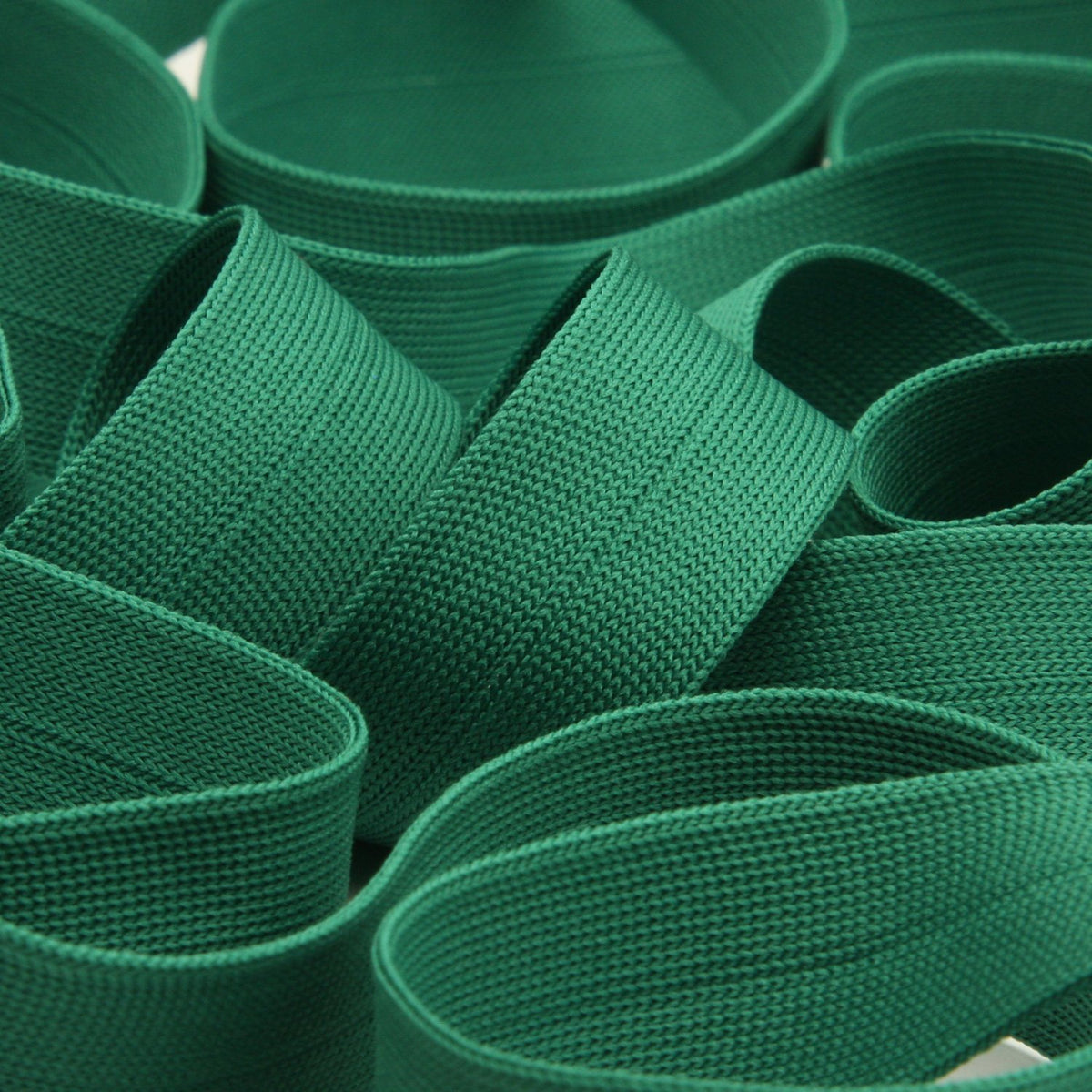 FUJIYAMA RIBBON [Wholesale] Polyester Thin Knit Binder Tape 9x9mm 30 Meters Roll Peacock Green