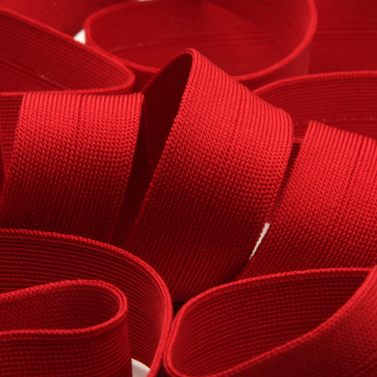 FUJIYAMA RIBBON [Wholesale] Polyester Thin Knit Binder Tape 9x9mm 30 Meters Roll Red