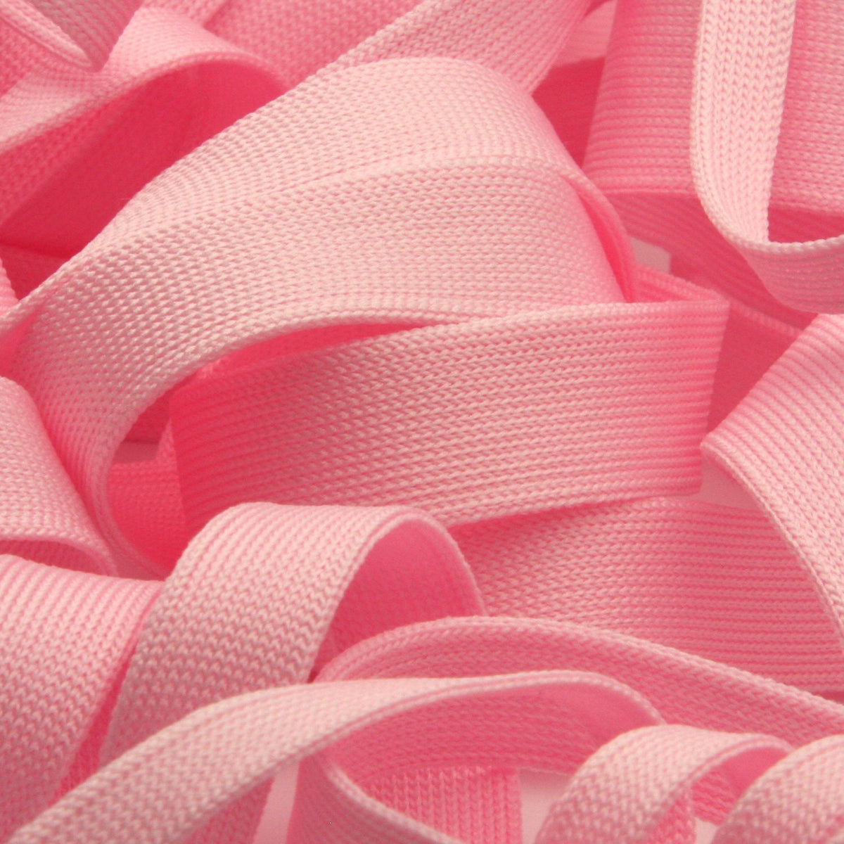 FUJIYAMA RIBBON [Wholesale] Polyester Thin Knit Tape 12mm 30 Meters Roll Light Pink