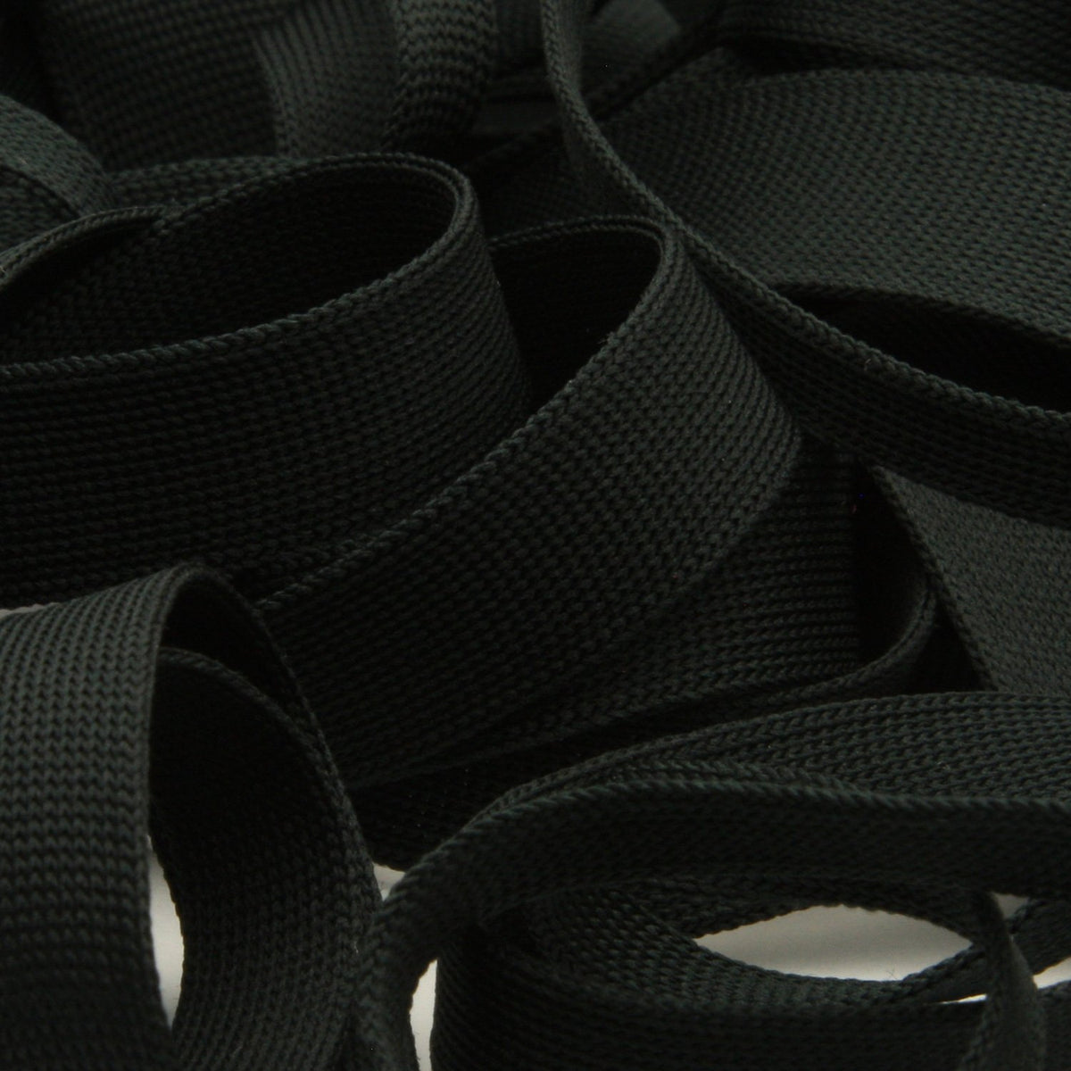 FUJIYAMA RIBBON [Wholesale] Polyester Thin Knit Tape 18mm 30 Meters Roll Black