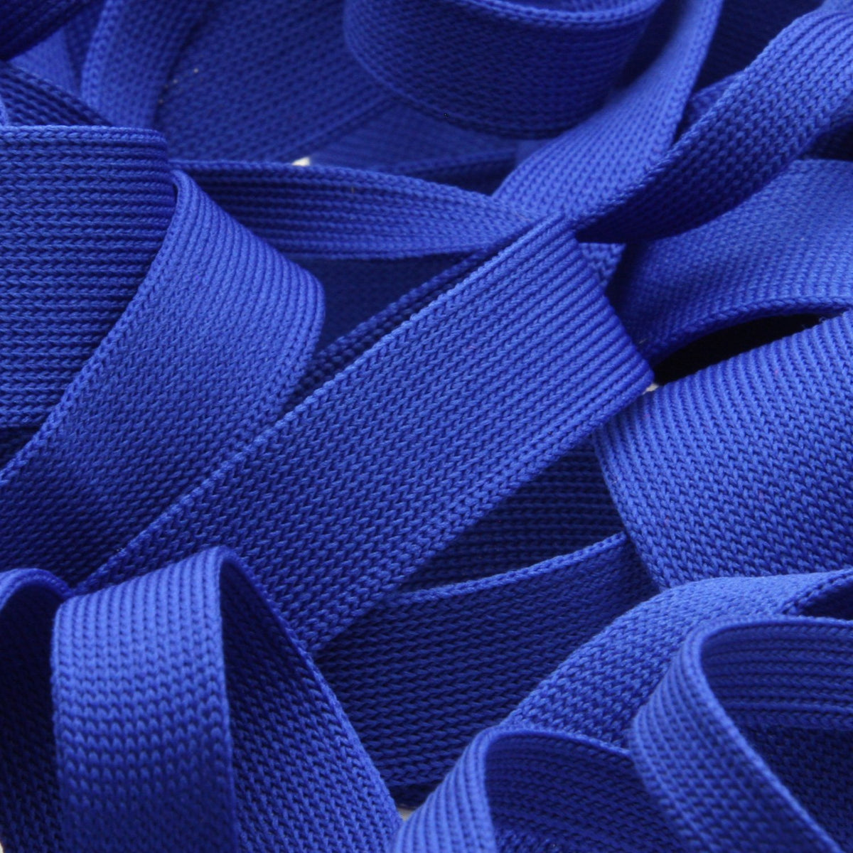 FUJIYAMA RIBBON [Wholesale] Polyester Thin Knit Tape 18mm 30 Meters Roll Blue