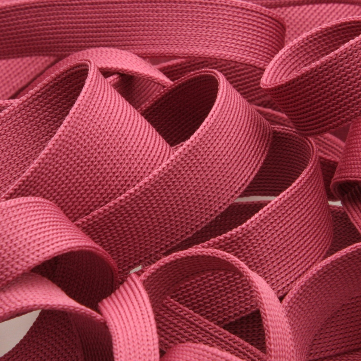 FUJIYAMA RIBBON [Wholesale] Polyester Thin Knit Tape 18mm 30 Meters Roll Old Rose