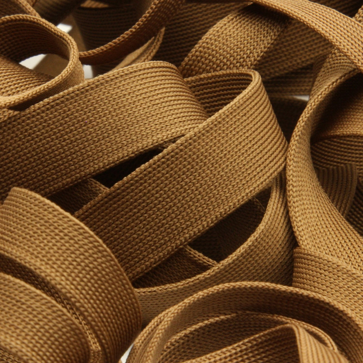 FUJIYAMA RIBBON [Wholesale] Polyester Thin Knit Tape 6mm 30 Meters Roll Brown