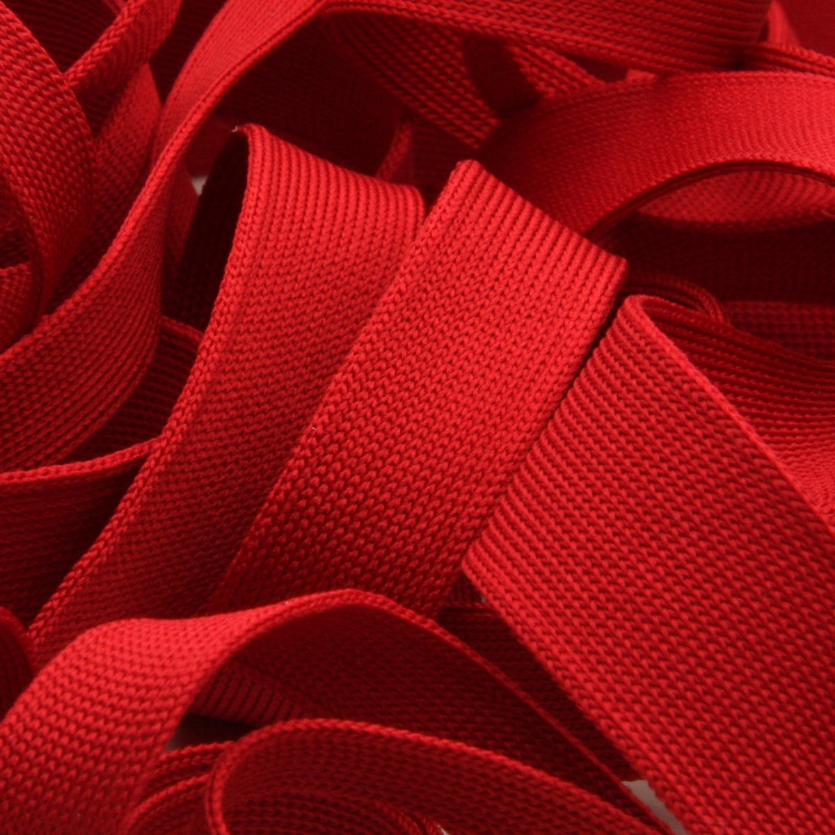 FUJIYAMA RIBBON [Wholesale] Polyester Thin Knit Tape 6mm 30 Meters Roll Red