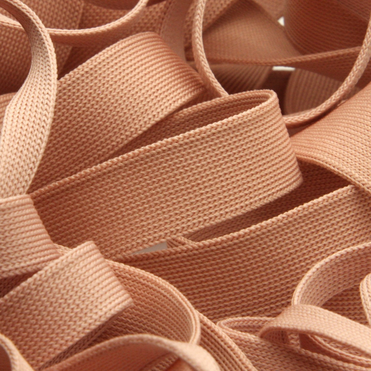 FUJIYAMA RIBBON [Wholesale] Polyester Thin Knit Tape 9mm 30 Meters Roll Dusty Pink