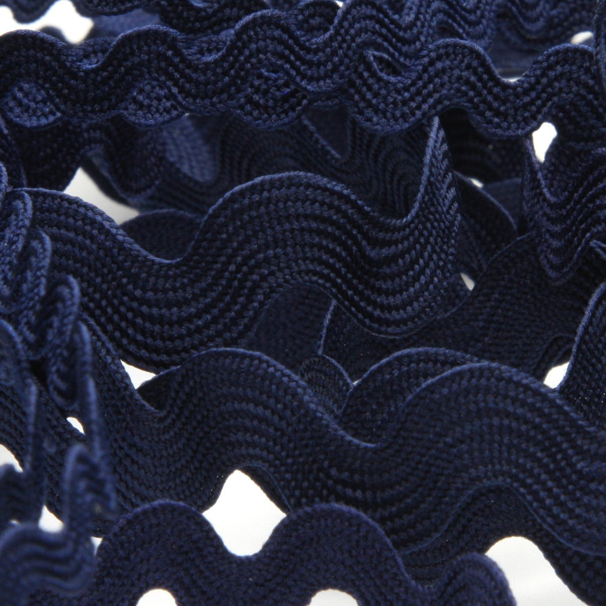FUJIYAMA RIBBON [Wholesale] Polyester Zig-Zag Tape approx.15mm 30 Meters Roll Navy Blue
