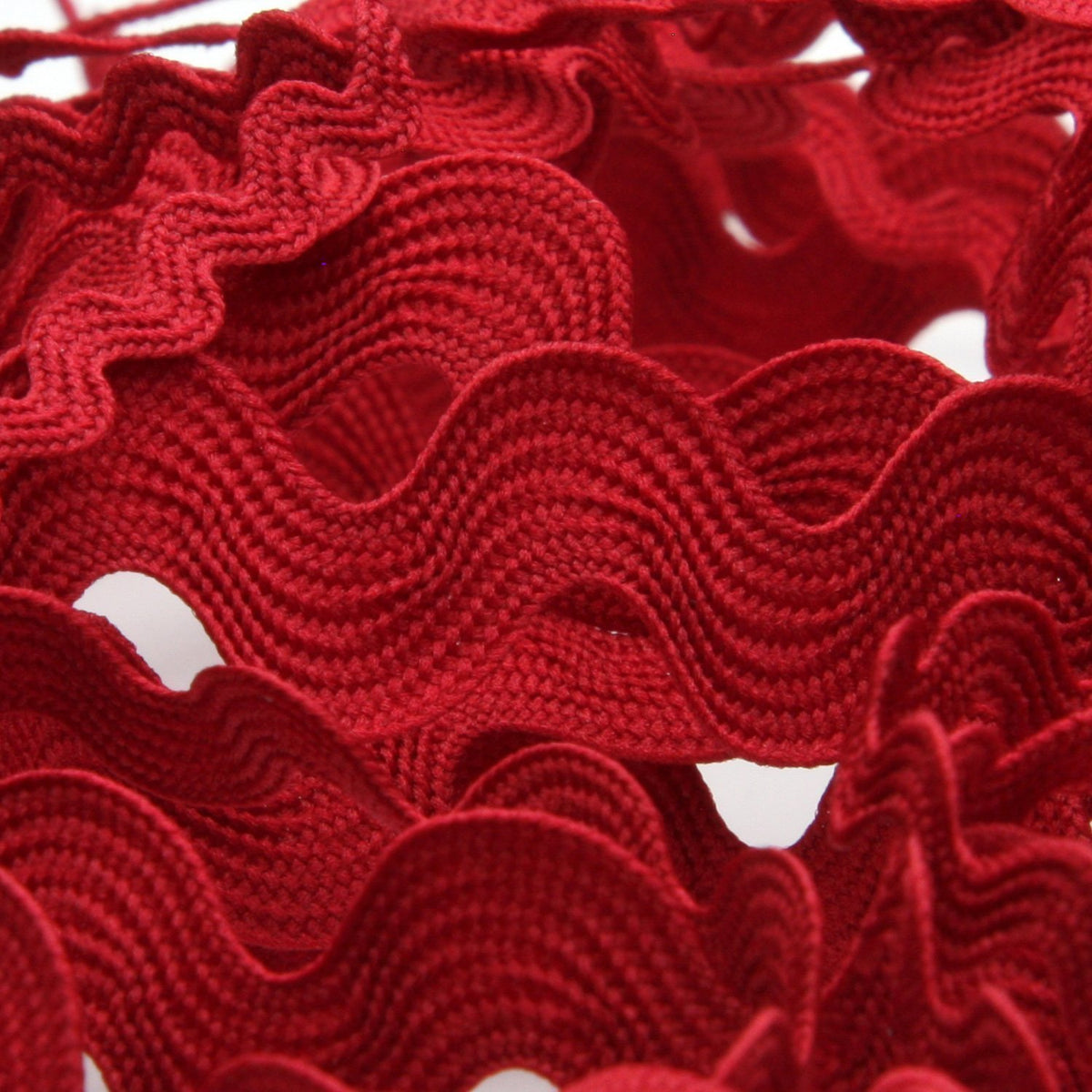 FUJIYAMA RIBBON [Wholesale] Polyester Zig-Zag Tape approx.8mm 30 Meters Roll Dark Red