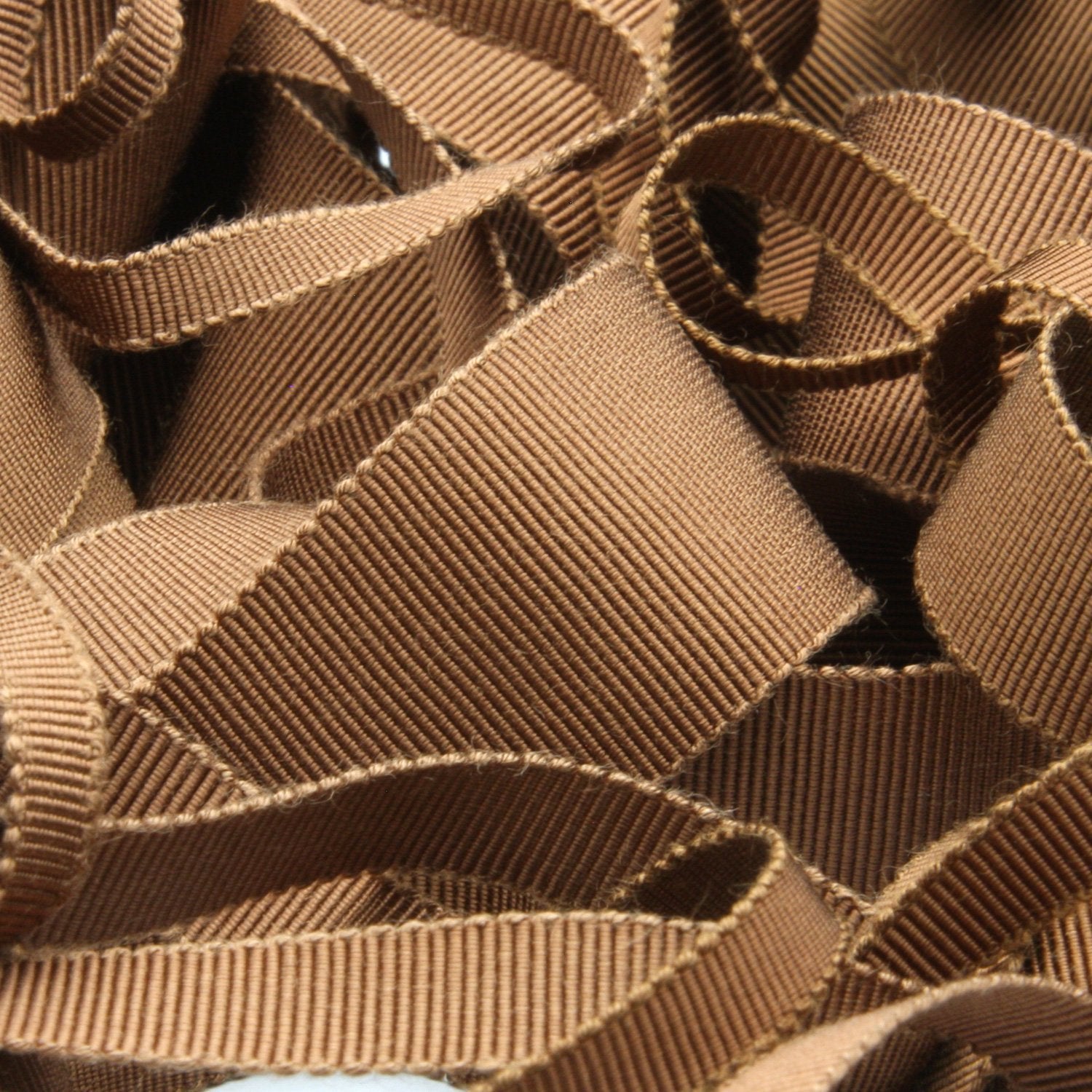 Vintage 30s brown ribbon rayon satin seven eighths inch width