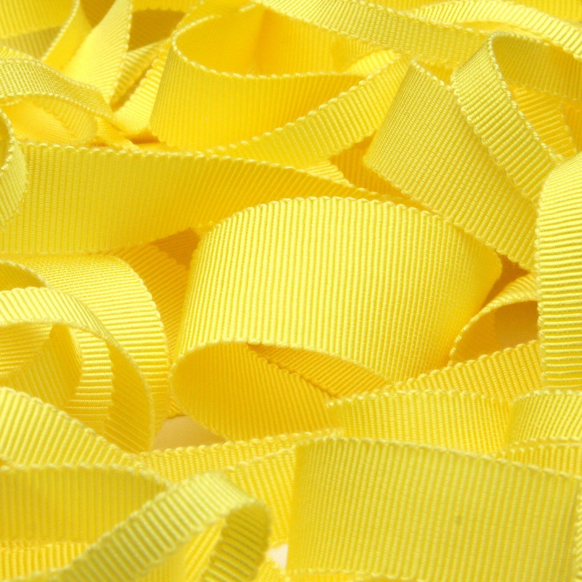 FUJIYAMA RIBBON [Wholesale] Rayon Grosgrain Ribbon 15mm 30 Meters Roll Lemon Yellow